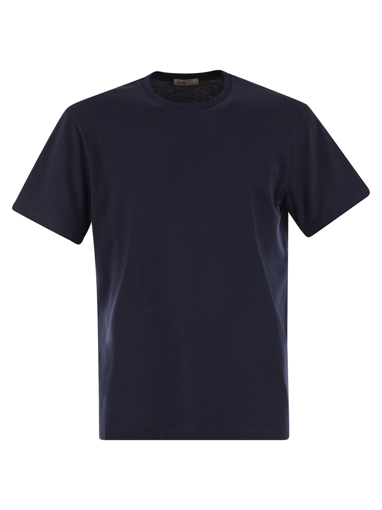 Herno Men Resort T-Shirt In Cotton And Light Stretch Nylon HERNO