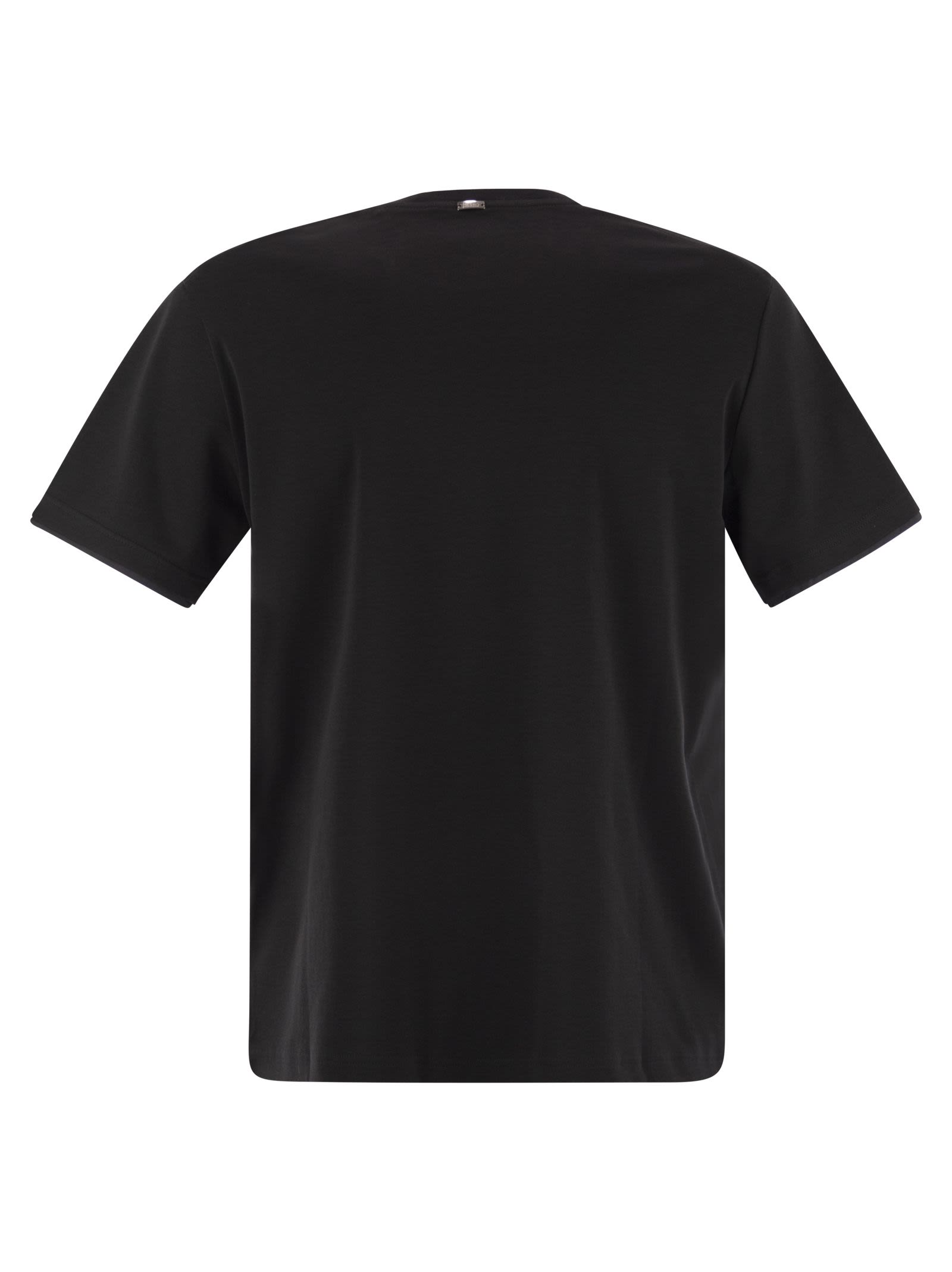 Herno Men Resort T-Shirt In Cotton And Light Stretch Nylon HERNO