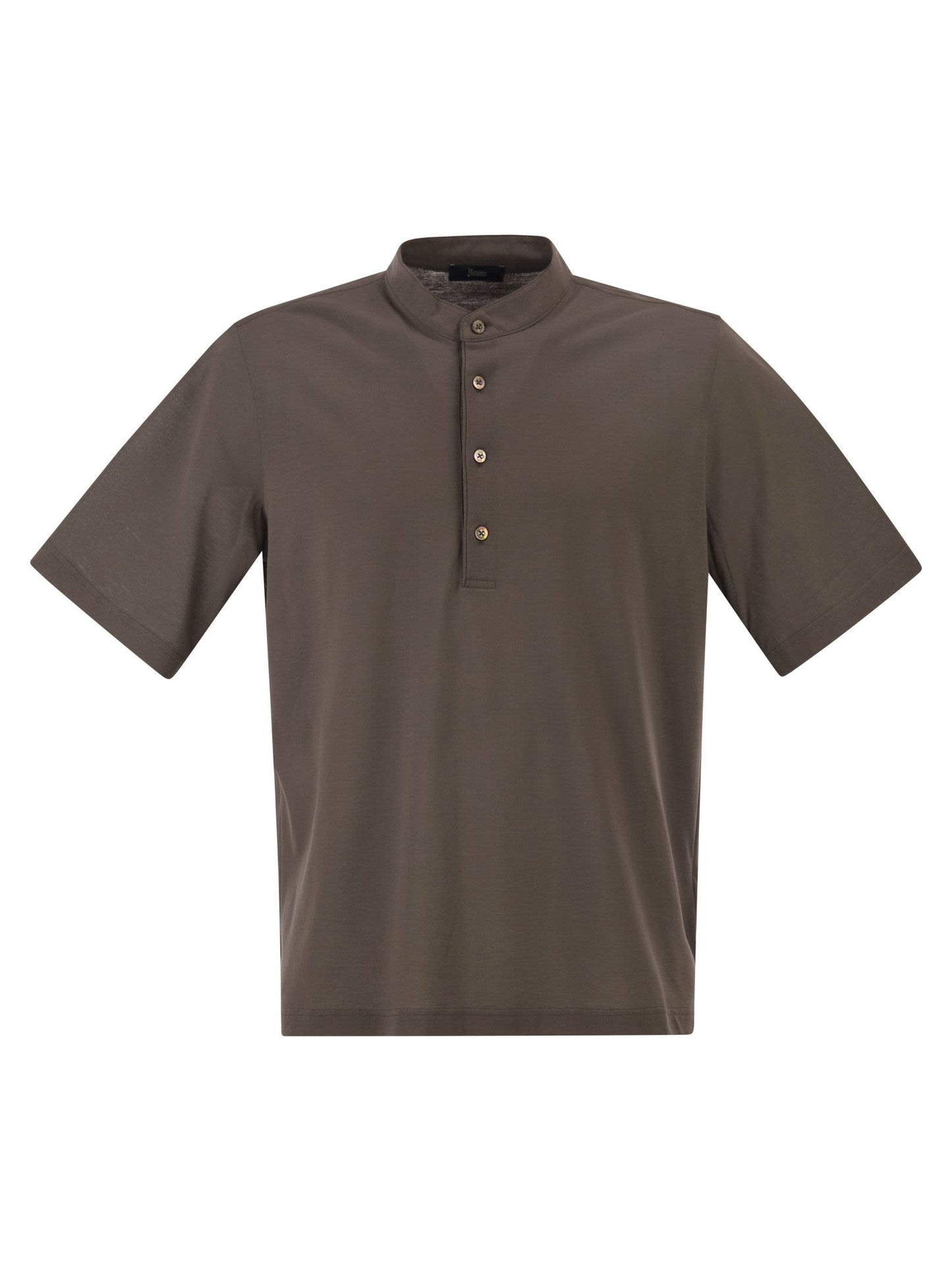 Herno Men Jersey Polo Shirt With Seraph Collar HERNO