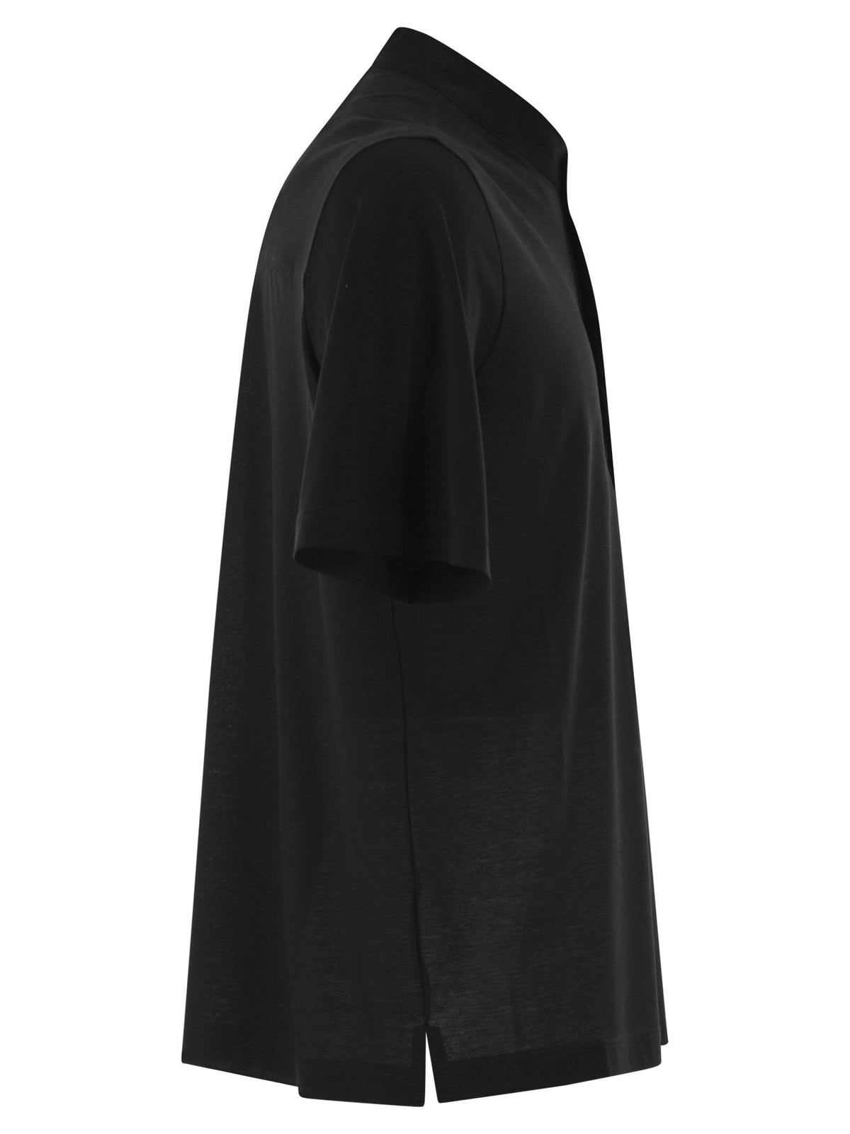 Herno Men Jersey Polo Shirt With Seraph Collar HERNO