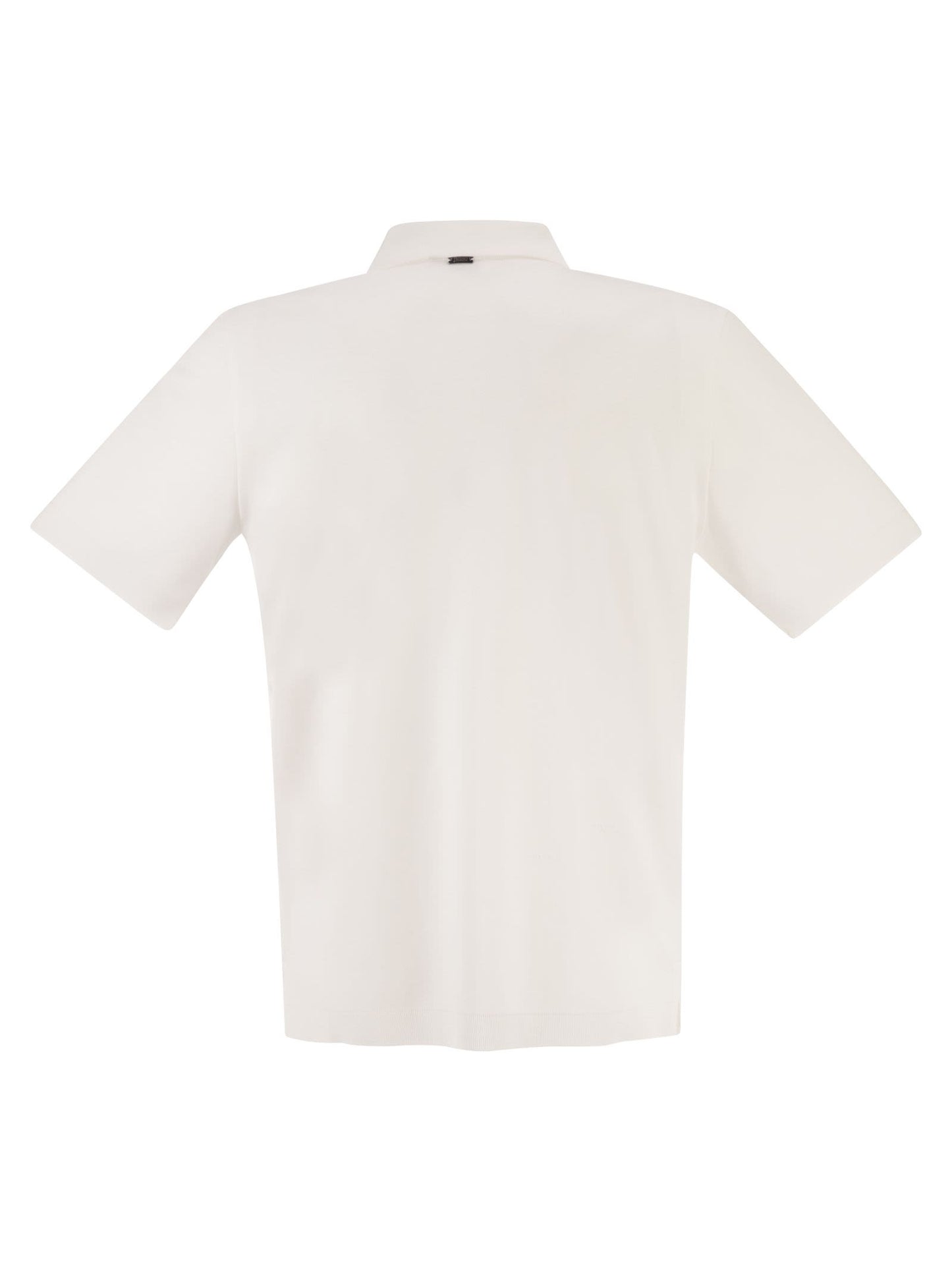 Herno Men Cotton Jersey Polo Shirt With Open Collar HERNO