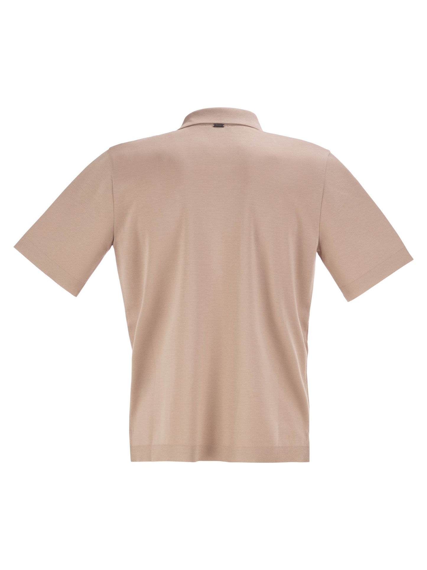 Herno Men Cotton Jersey Polo Shirt With Open Collar HERNO