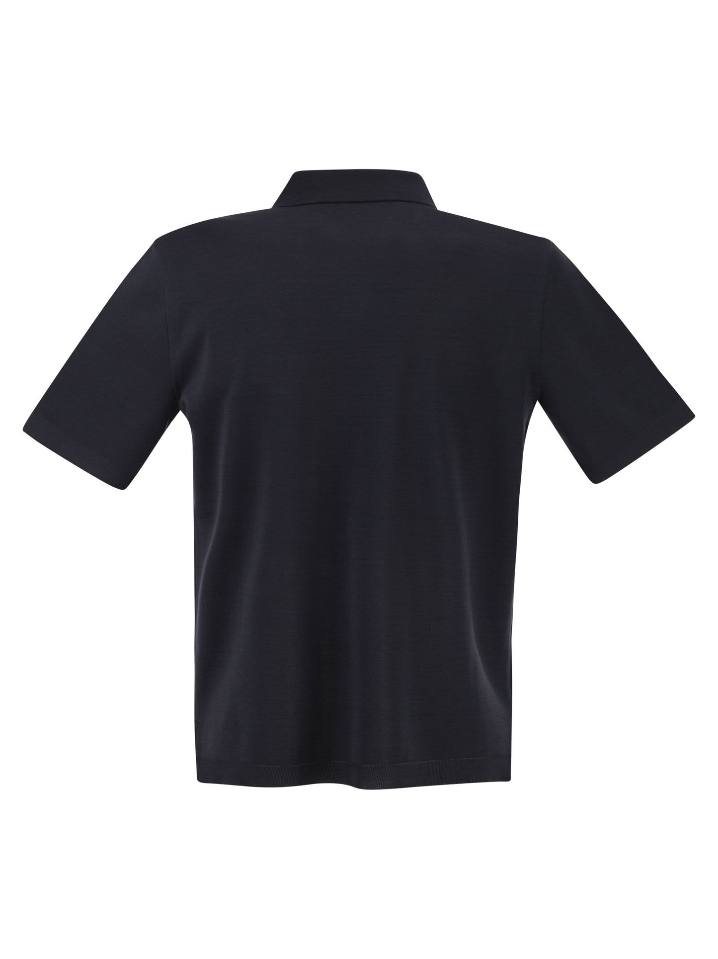Herno Men Cotton Jersey Polo Shirt With Open Collar HERNO