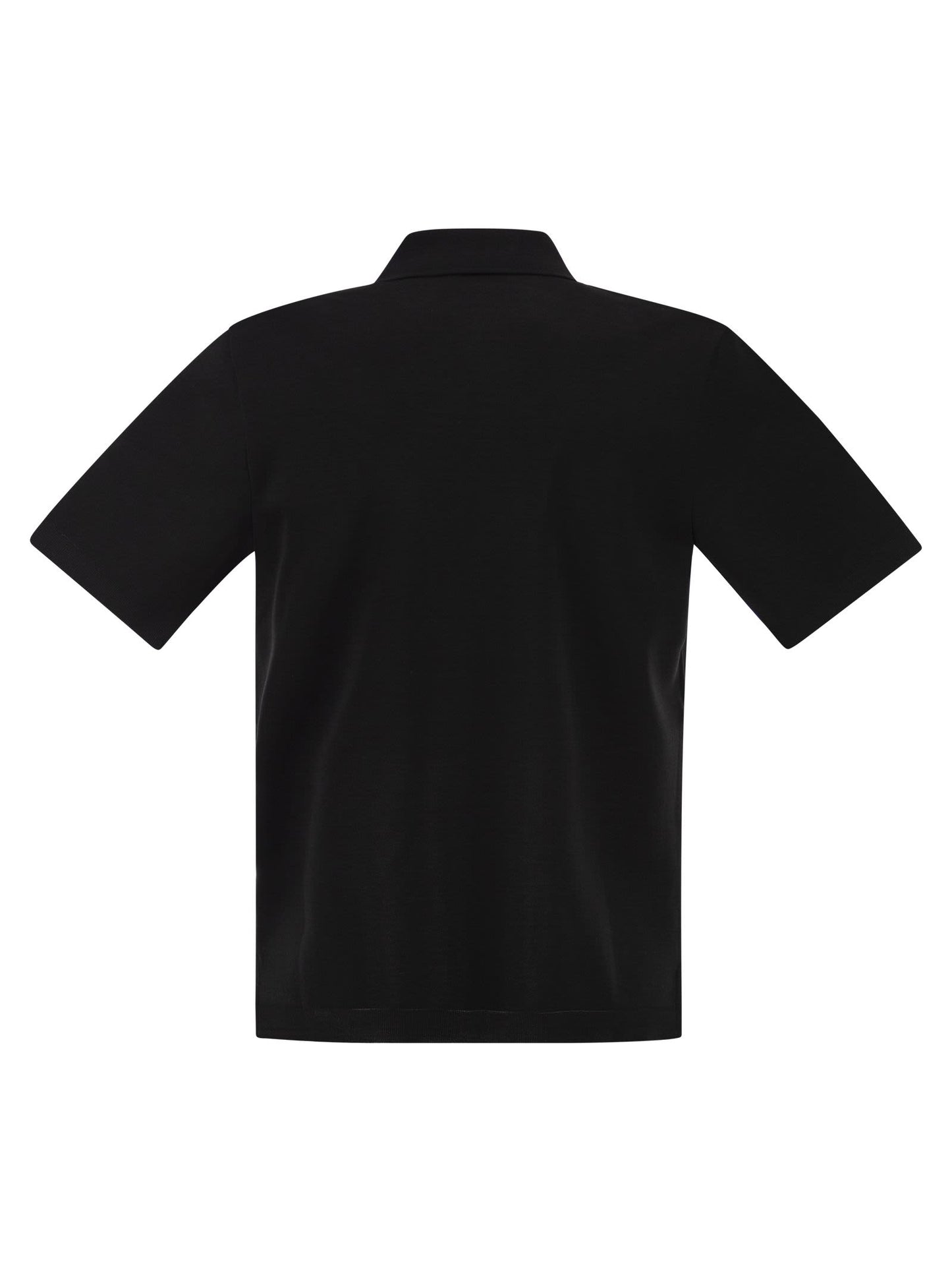 Herno Men Cotton Jersey Polo Shirt With Open Collar HERNO