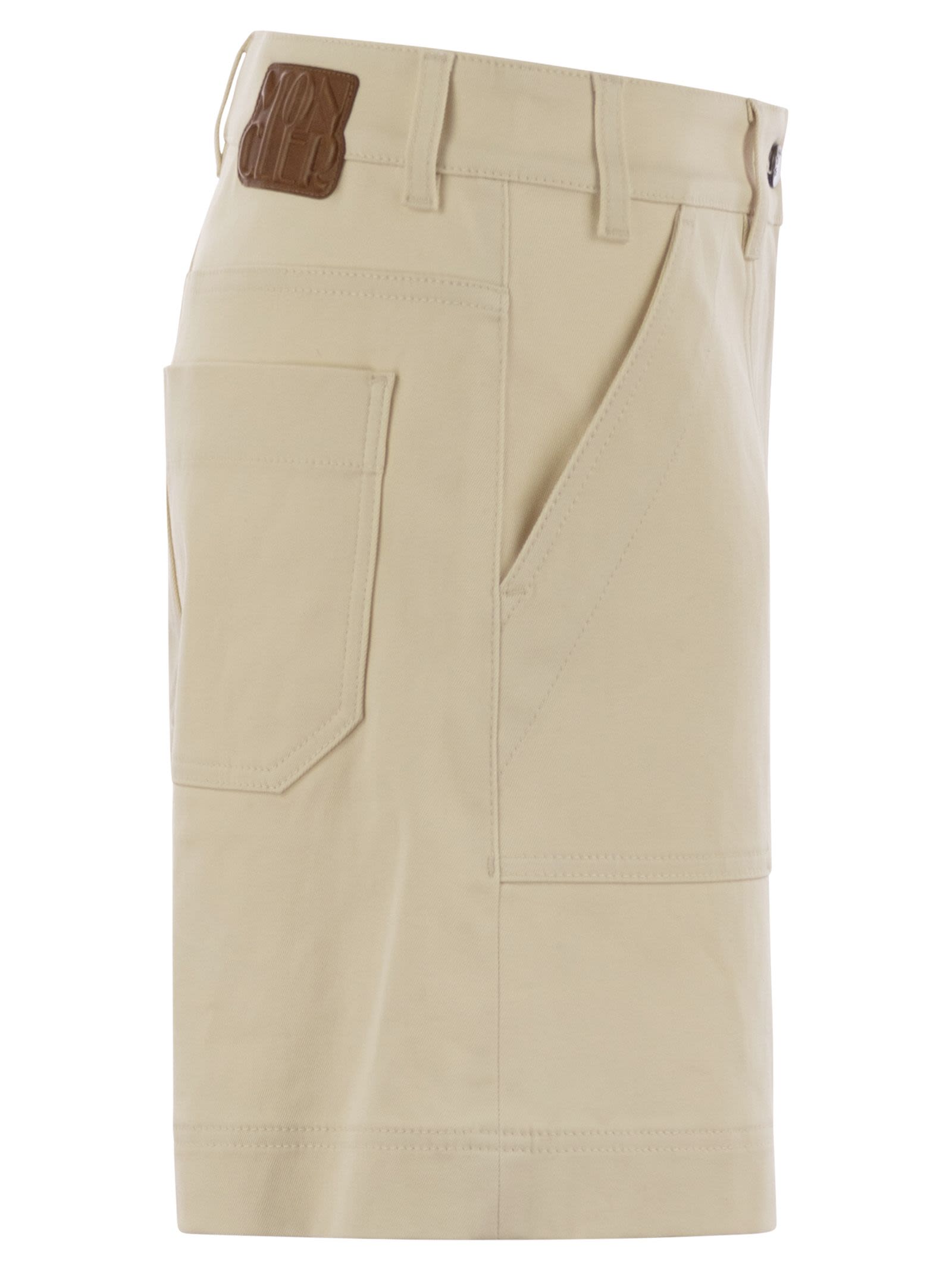 Moncler Women Cotton Gabardine Shorts MONCLER