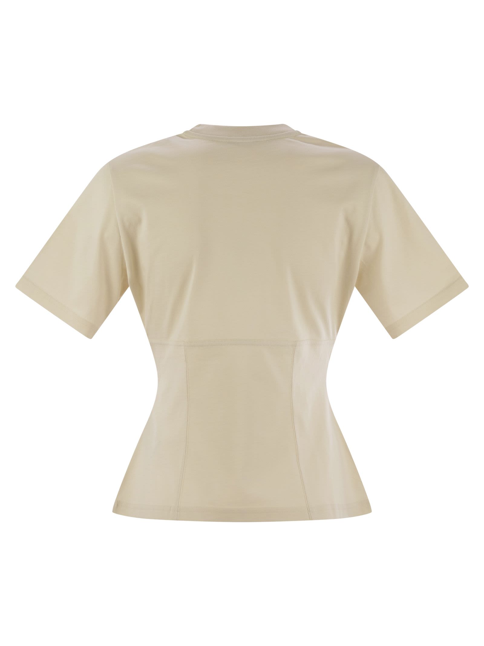 Moncler Women Cotton T-Shirt With Handmade Beads MONCLER