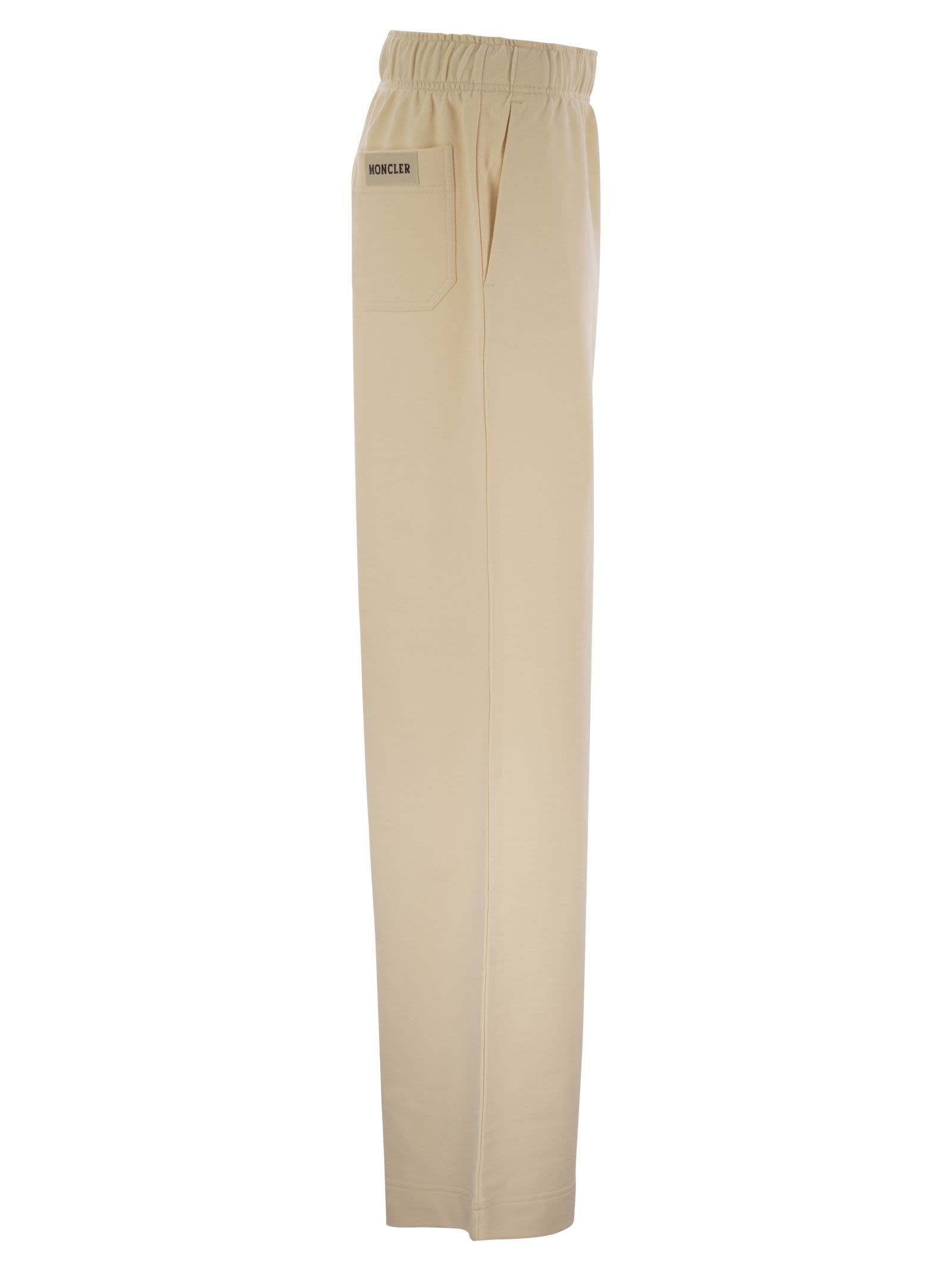 Moncler Women Wide-Leg Cotton Sport Pants MONCLER