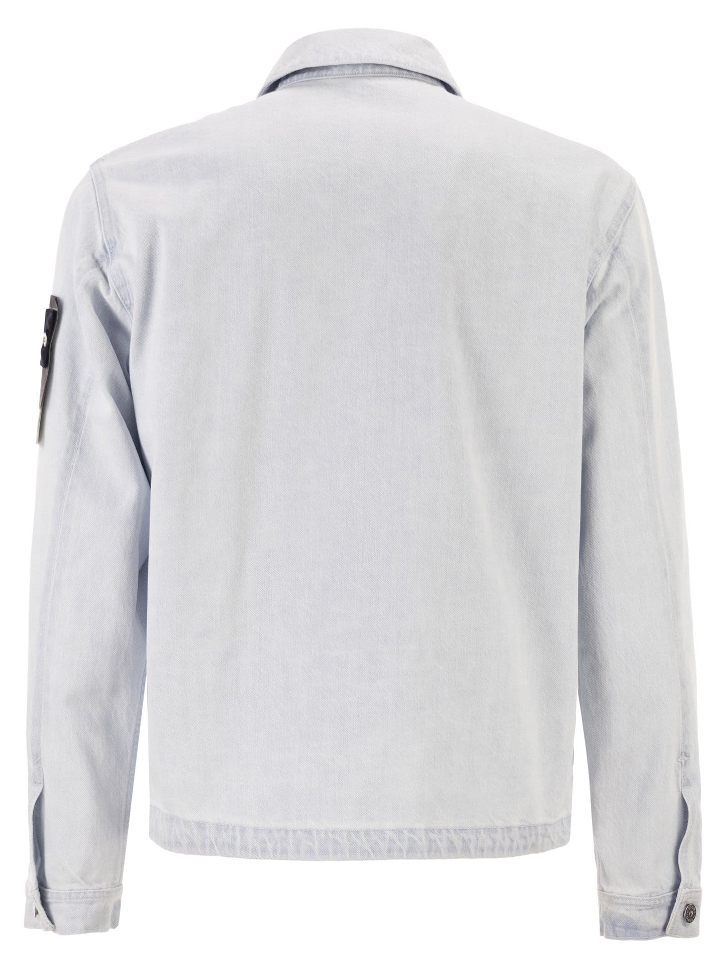 Stone Island Men Regular Fit Overshirt In Lightweight Cotton Denim