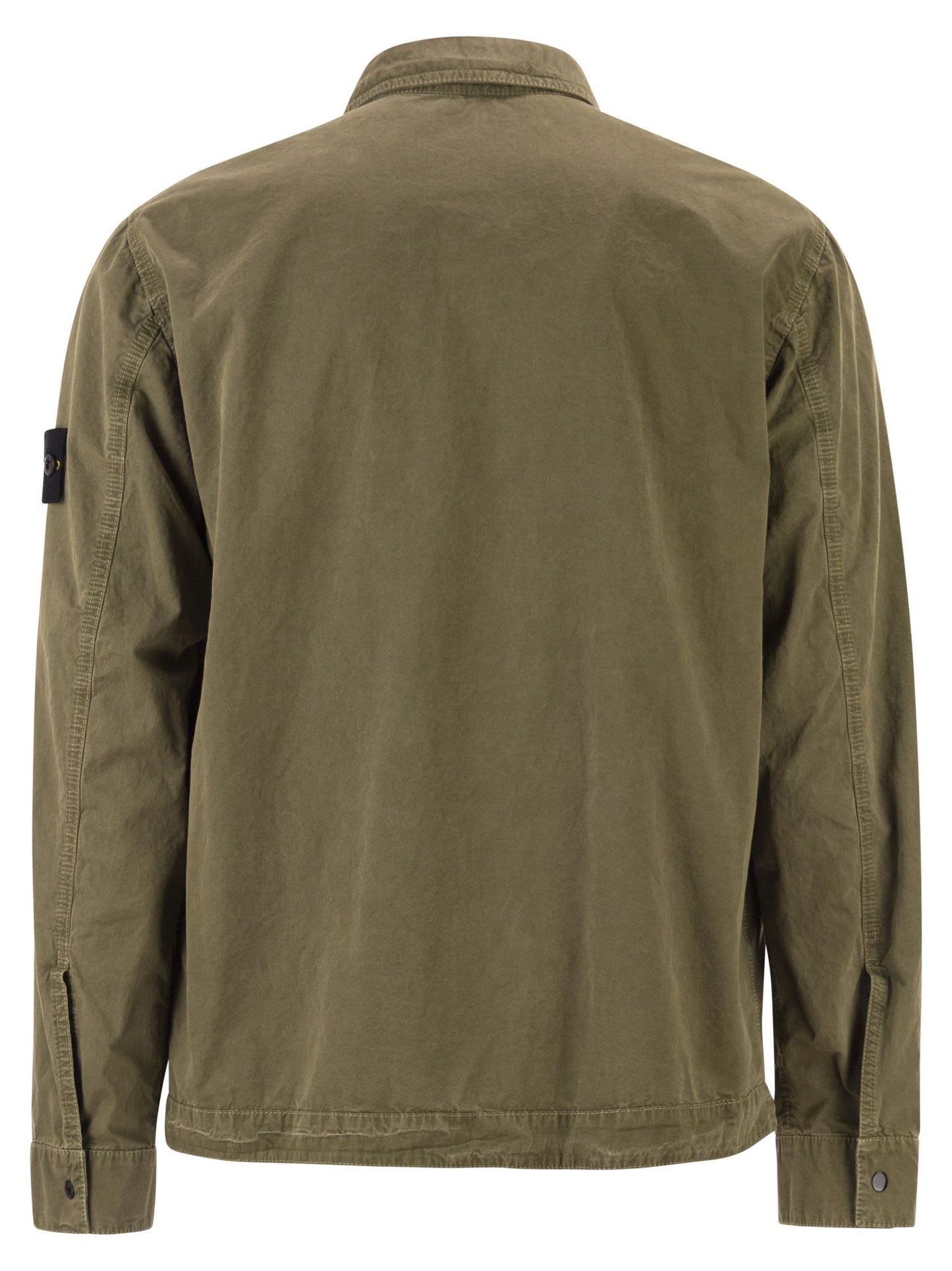 Stone Island Men Regular Fit Overshirt With Zip And Pocket