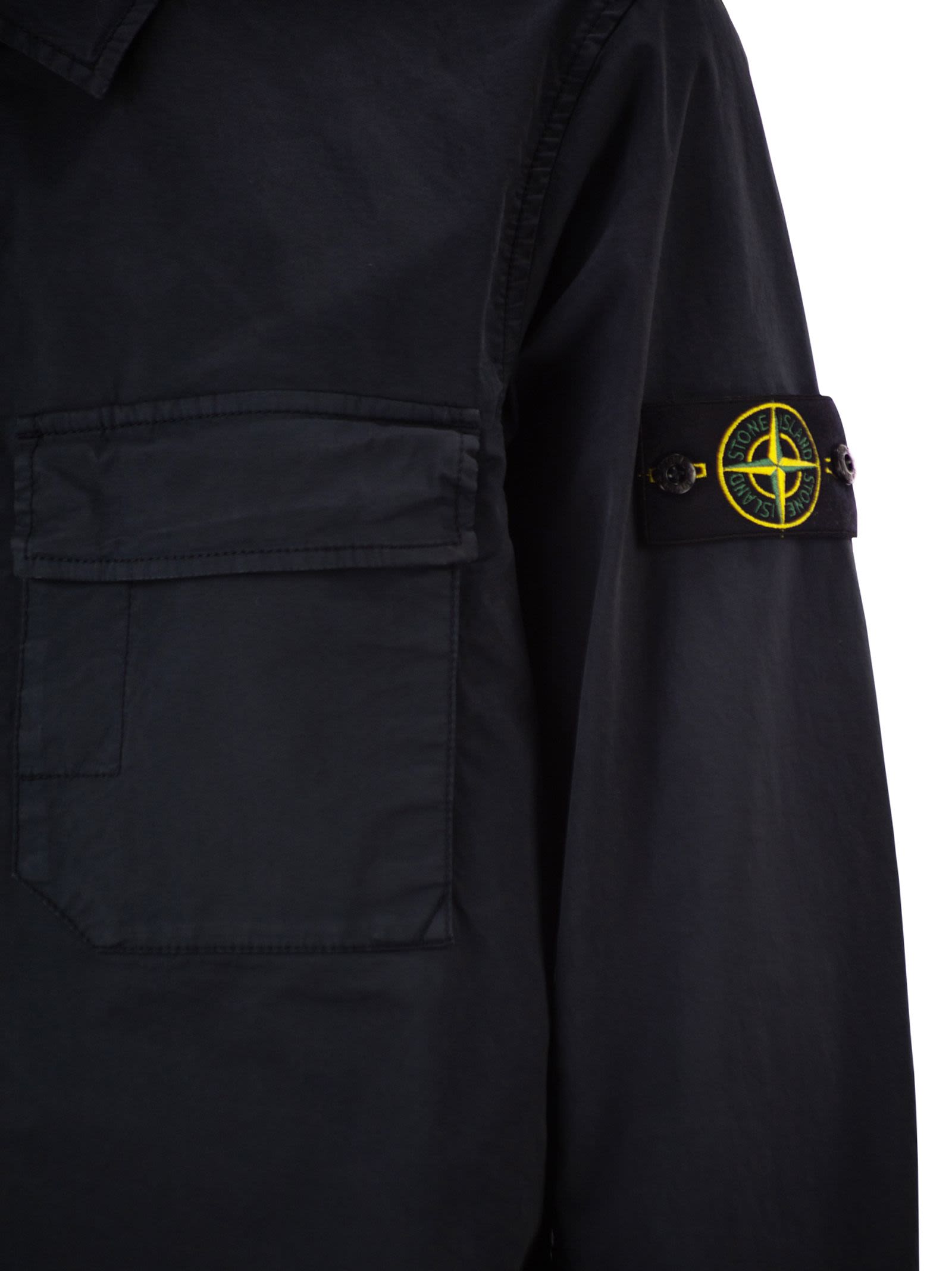 Stone Island Men Regular Fit Overshirt With Concealed Zip STONE ISLAND