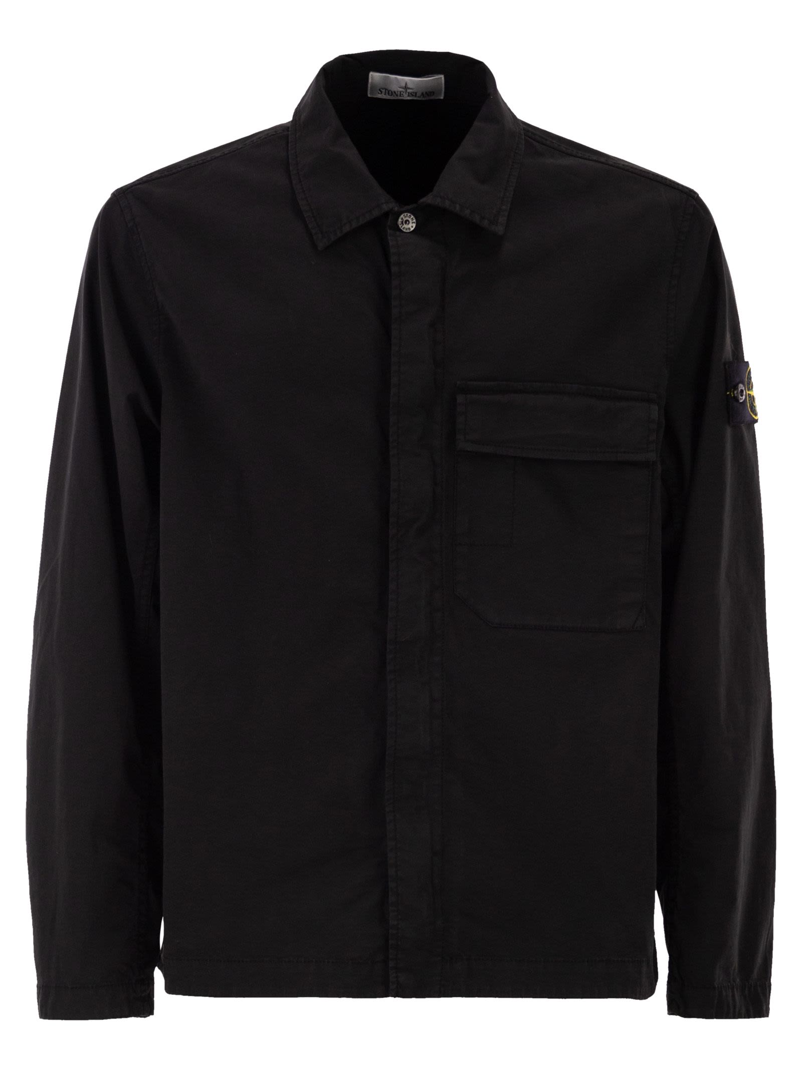Stone Island Men Regular Fit Overshirt With Concealed Zip STONE ISLAND