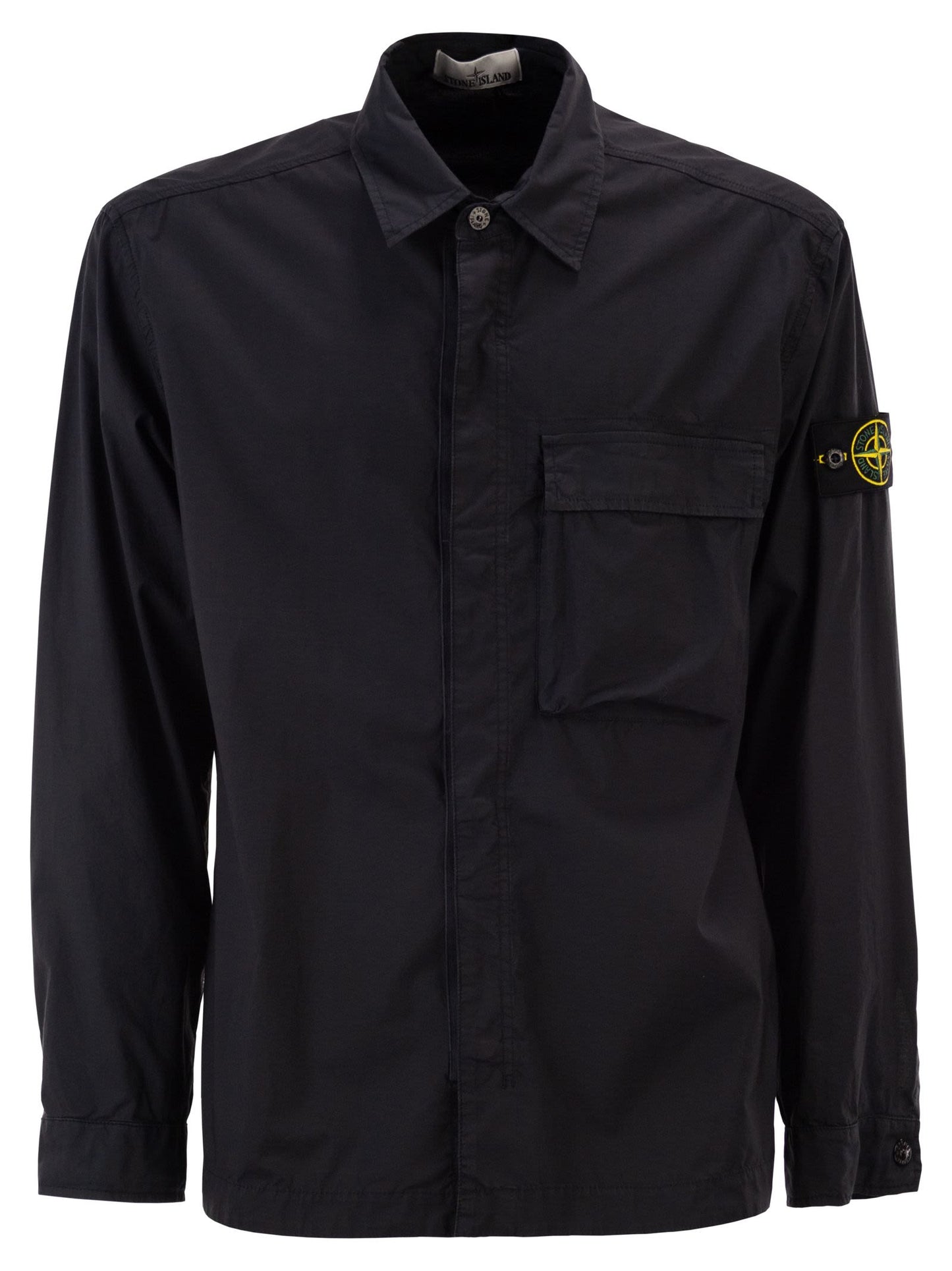 Stone Island Men Comfort Fit Overshirt With Press Studs STONE ISLAND