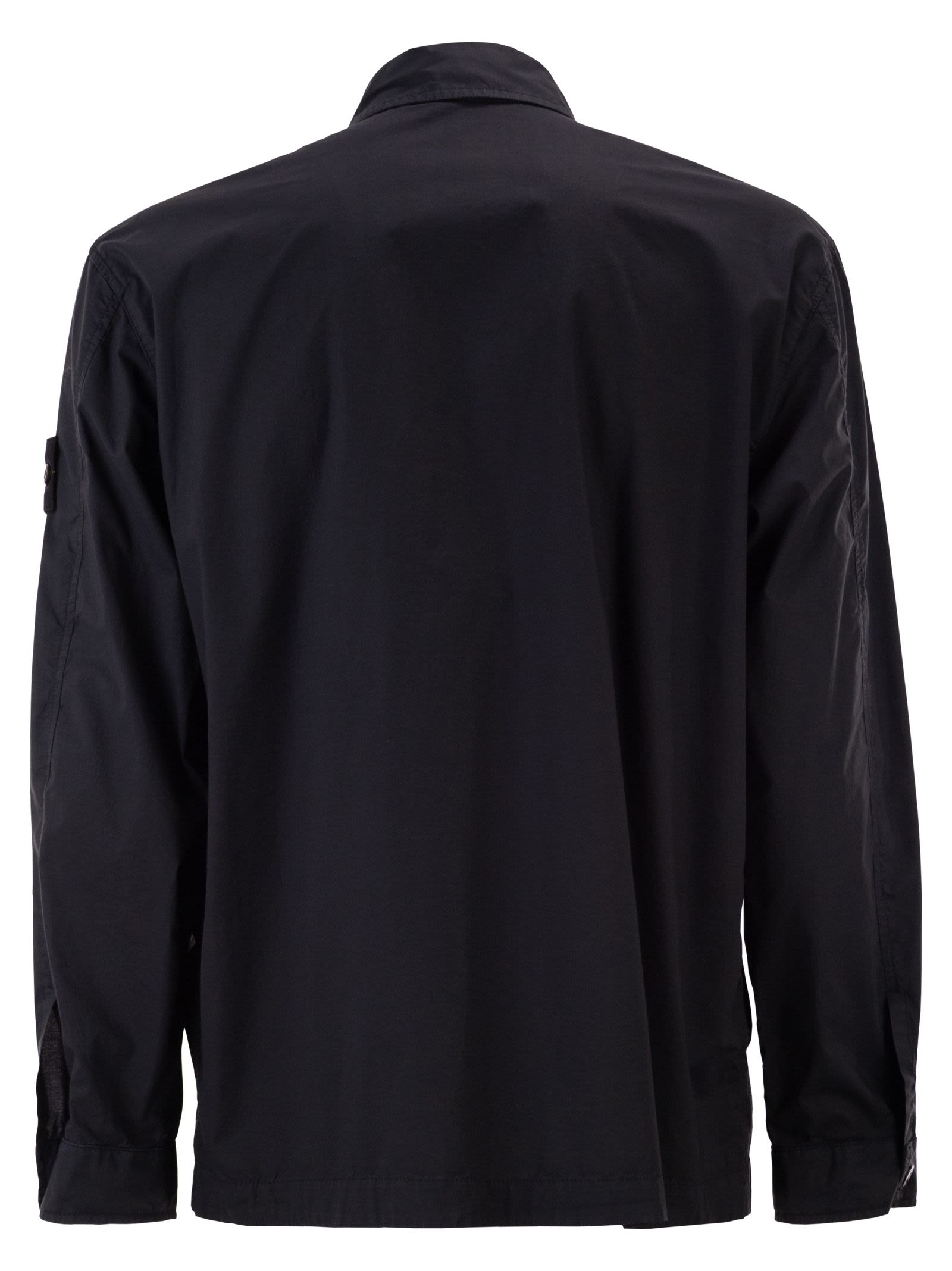 Stone Island Men Comfort Fit Overshirt With Press Studs STONE ISLAND