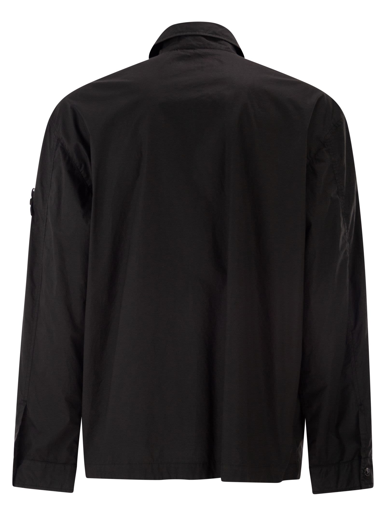 Stone Island Men Comfort Fit Overshirt With Press Studs STONE ISLAND