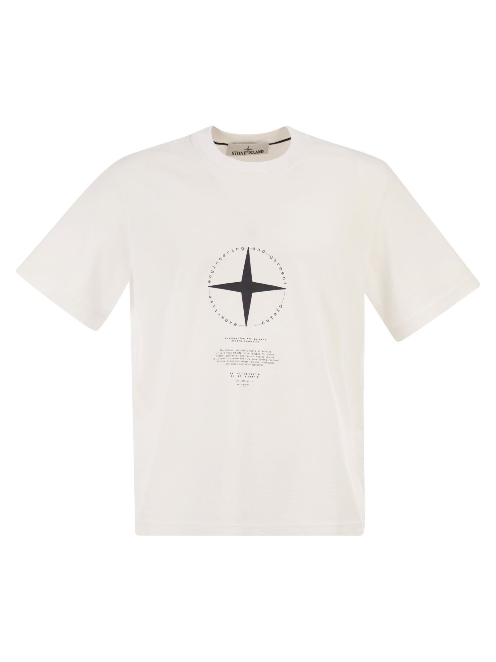 Stone Island Men Regular Fit T-Shirt With “Light Compass” Print STONE ISLAND