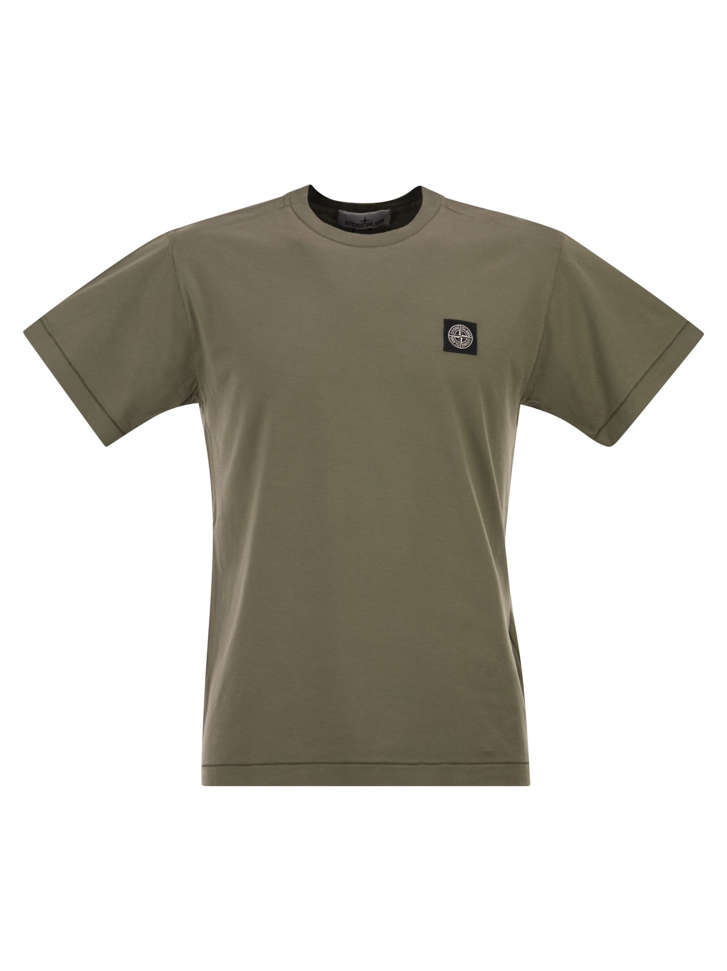 Stone Island Men Slim Fit T-Shirt With Compass Patch STONE ISLAND