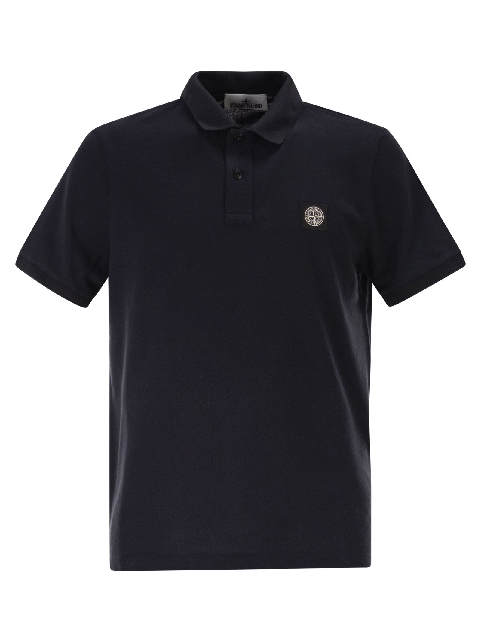 Stone Island Men Regular Fit Short-Sleeved Polo Shirt With Compass Patch STONE ISLAND