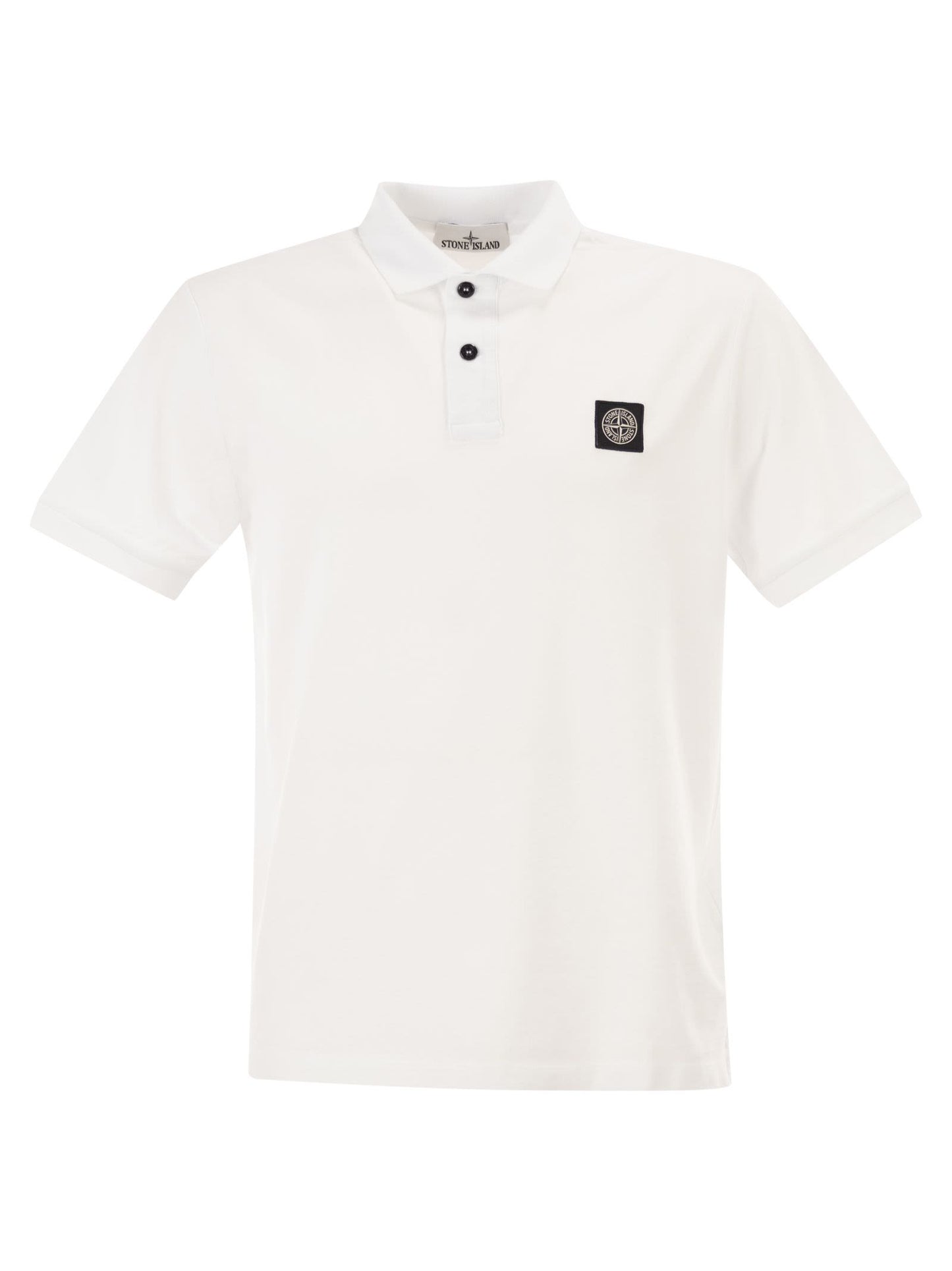 Stone Island Men Regular Fit Short-Sleeved Polo Shirt With Compass Patch