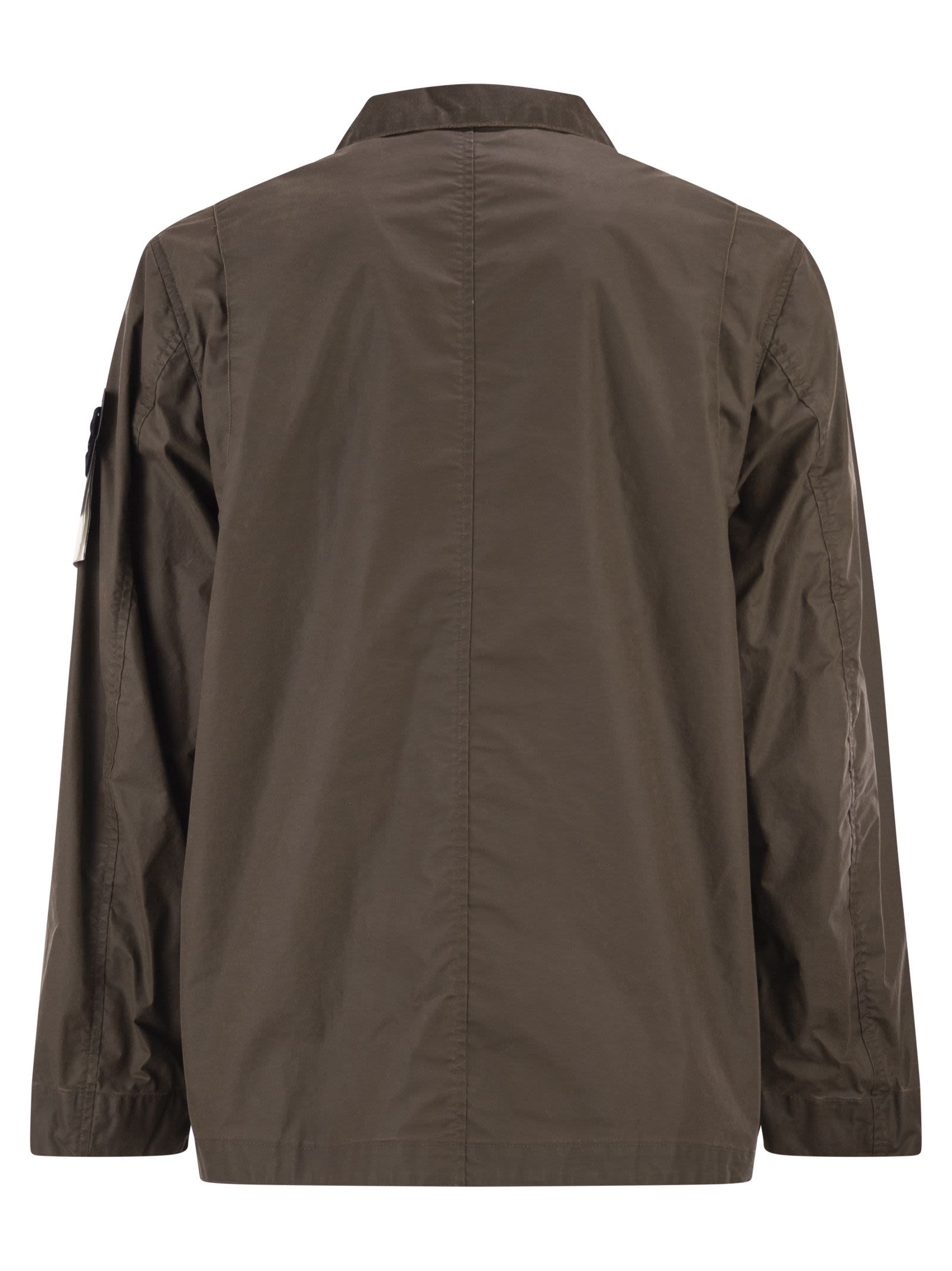 Stone Island Men Field Jacket With Pigmented Wax Coating STONE ISLAND
