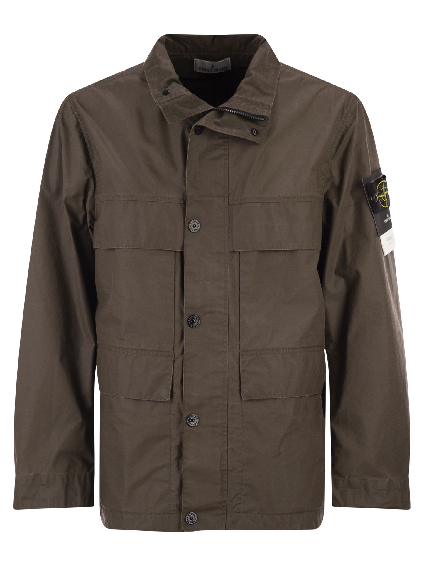 Stone Island Men Field Jacket With Pigmented Wax Coating STONE ISLAND
