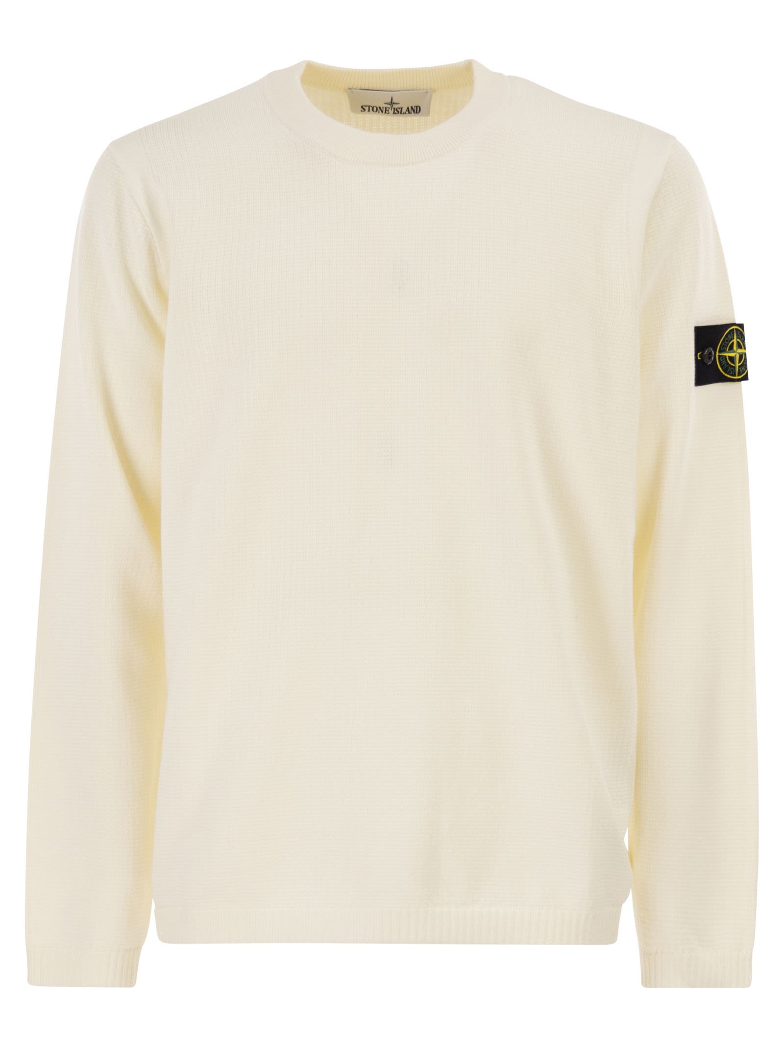 Stone Island Men Loose-Fitting Ribbed Crew Neck Jumper STONE ISLAND