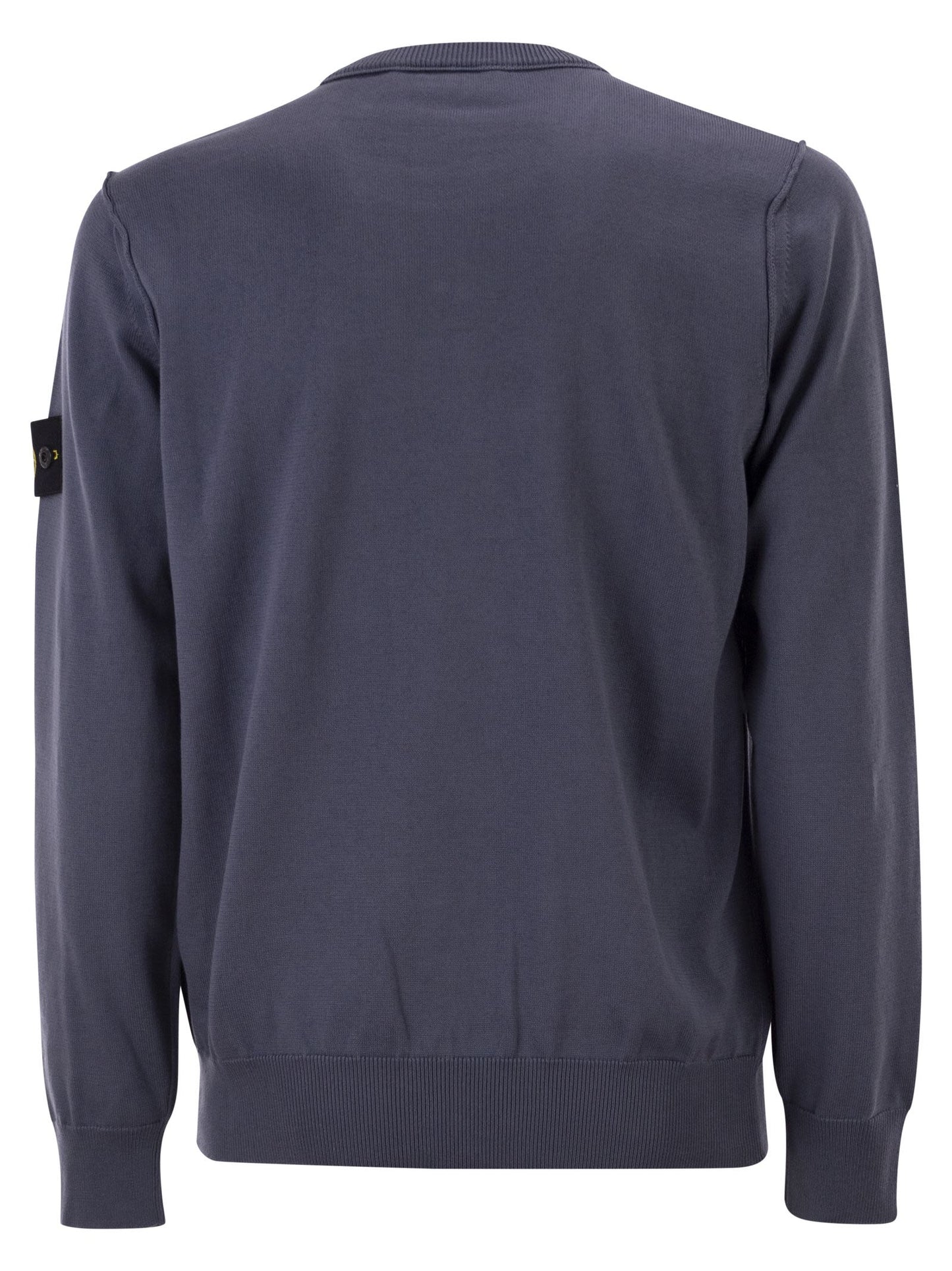 Stone Island Men Crew Neck Jumper With Small Lapel STONE ISLAND
