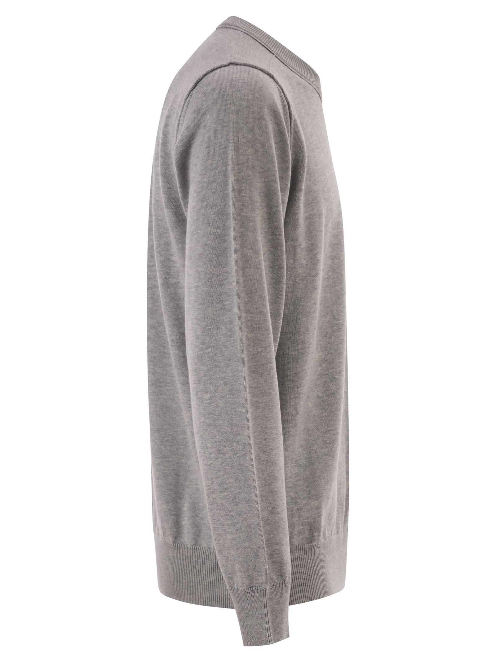 Stone Island Men Crew Neck Jumper With Small Lapel STONE ISLAND