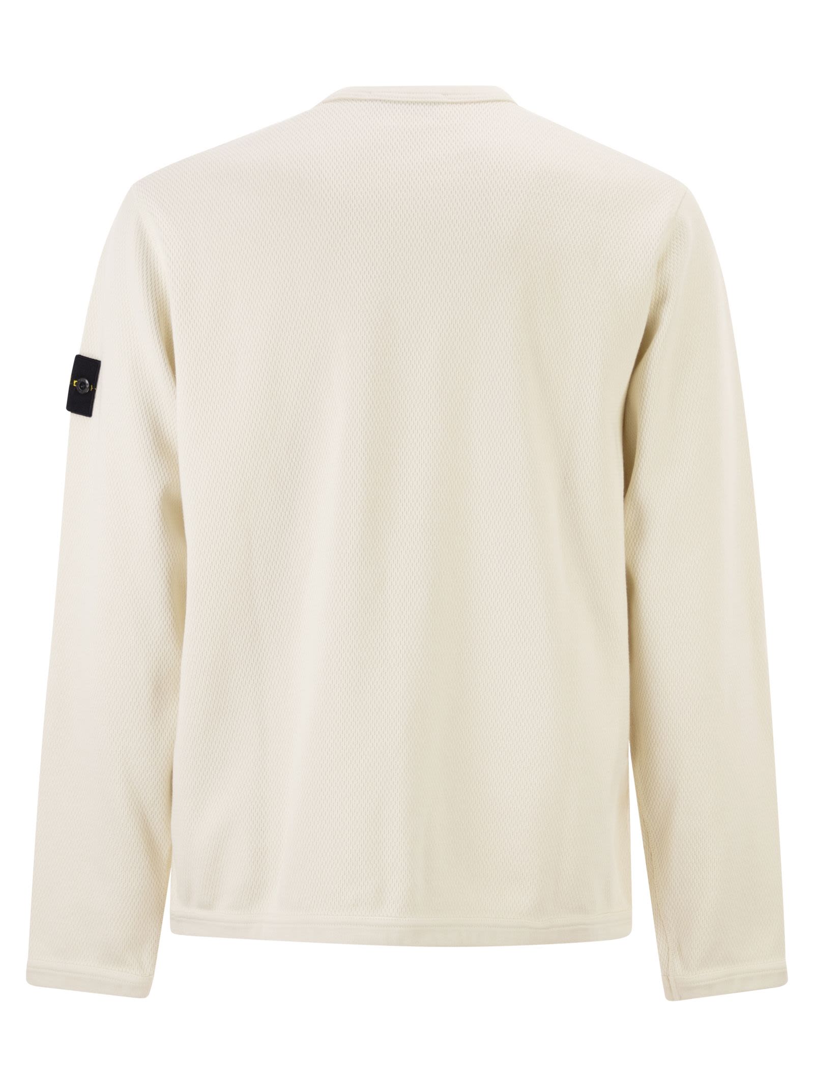 Stone Island Men Regular Fit Crew Neck Sweatshirt With Elasticated Edges STONE ISLAND