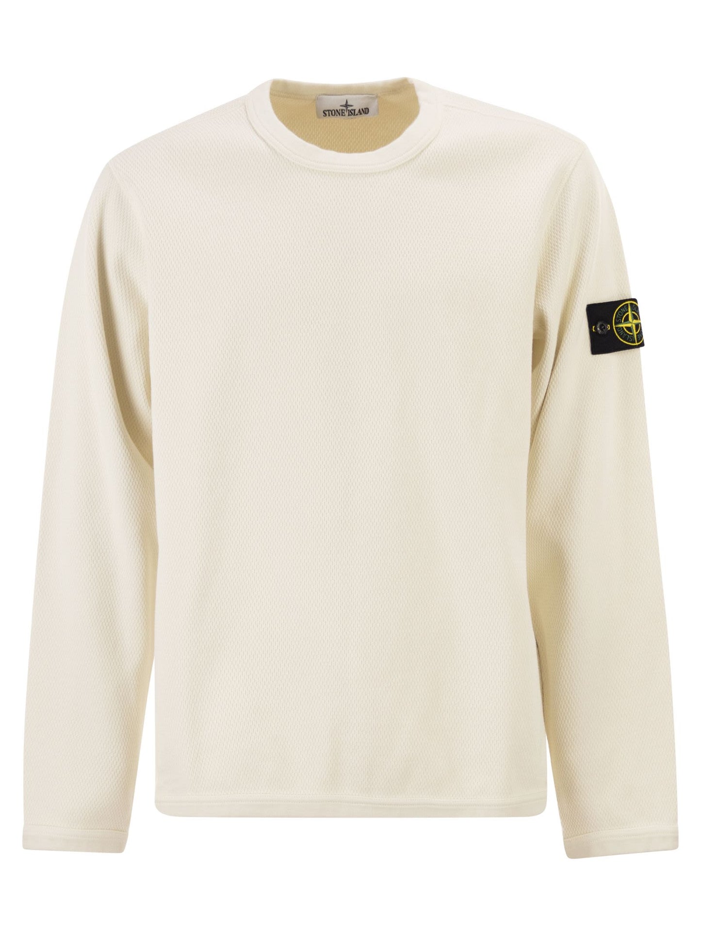 Stone Island Men Regular Fit Crew Neck Sweatshirt With Elasticated Edges STONE ISLAND