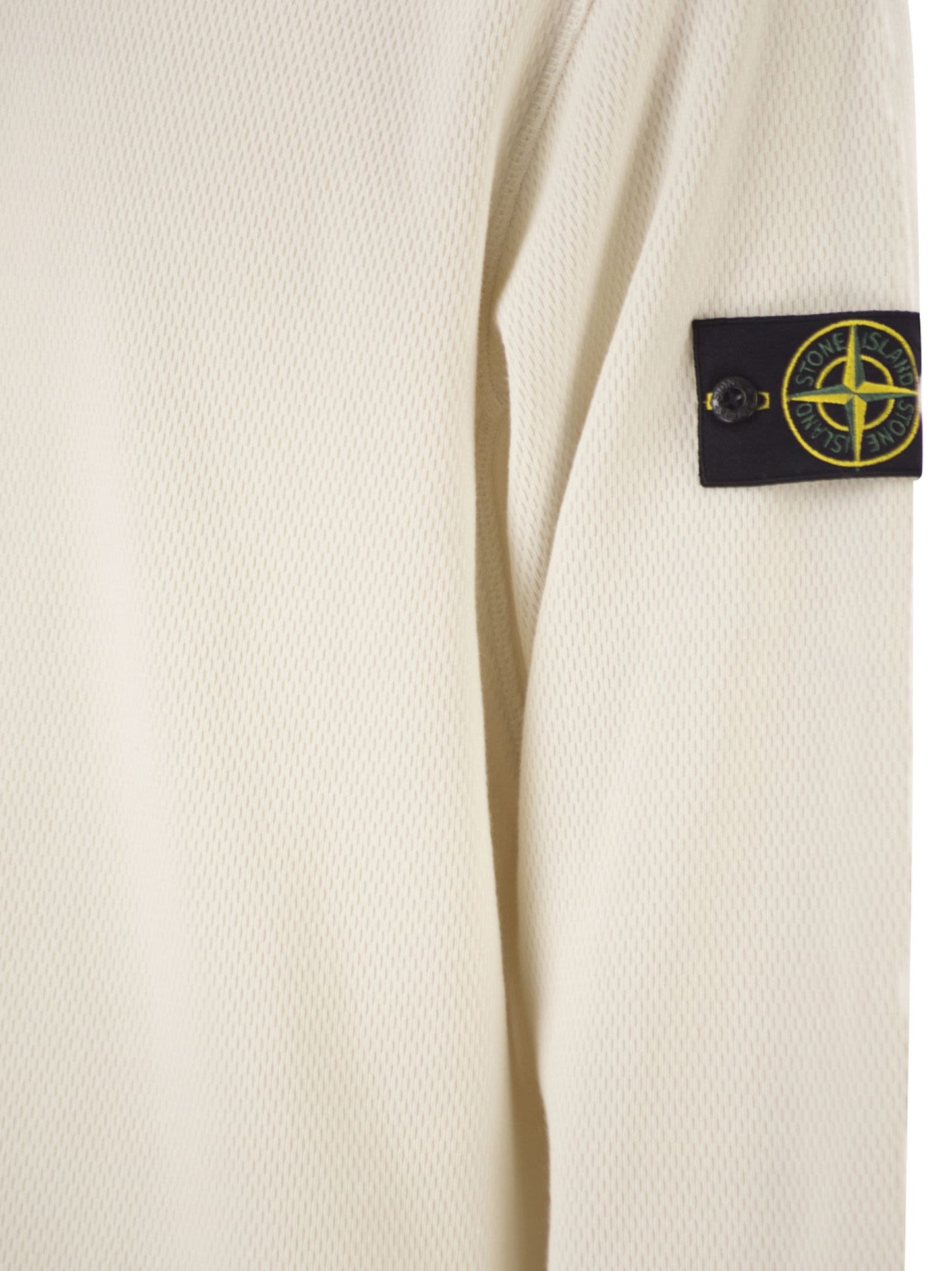 Stone Island Men Regular Fit Crew Neck Sweatshirt With Elasticated Edges STONE ISLAND