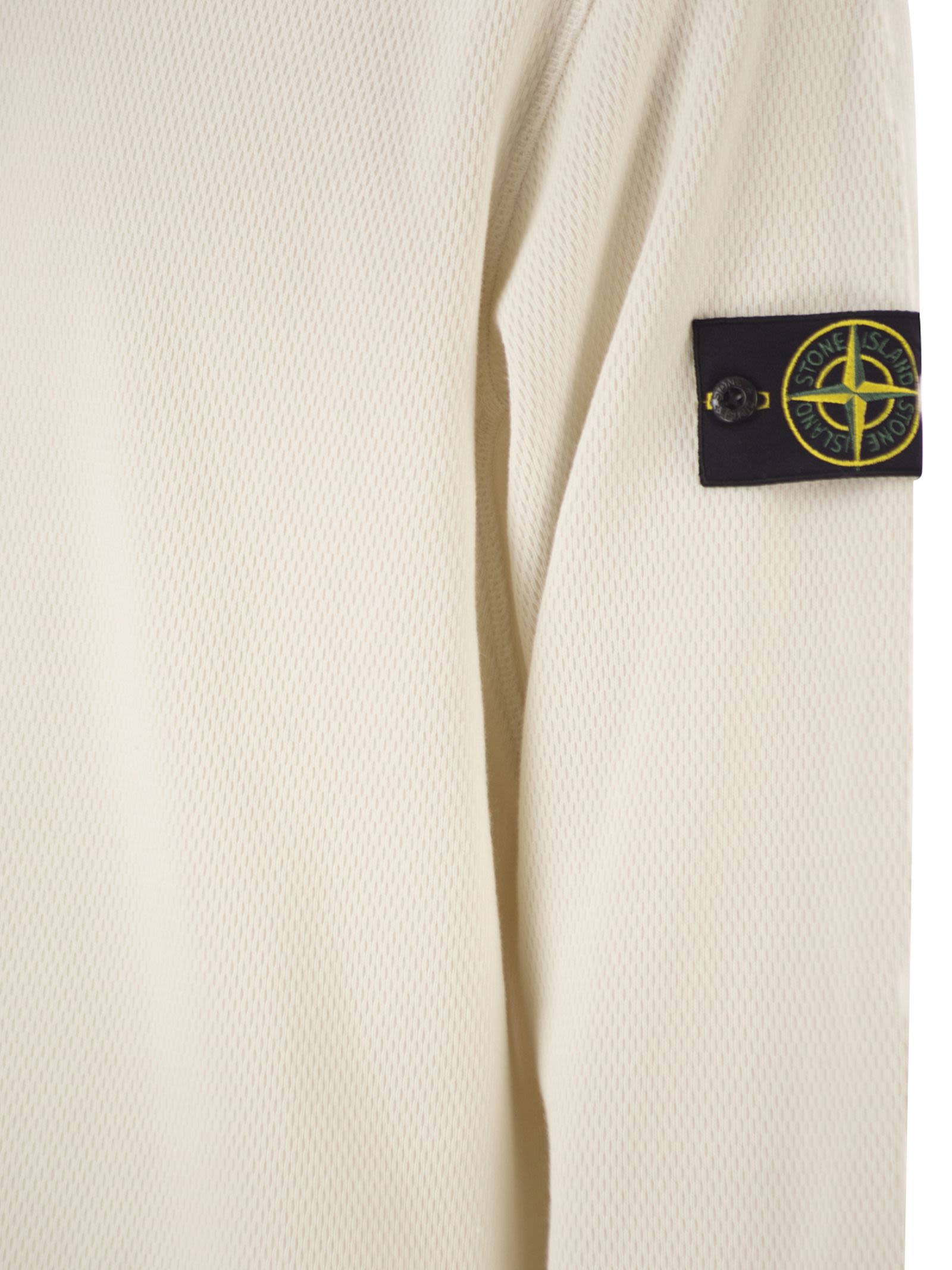 Stone Island Men Regular Fit Crew Neck Sweatshirt With Elasticated Edges STONE ISLAND