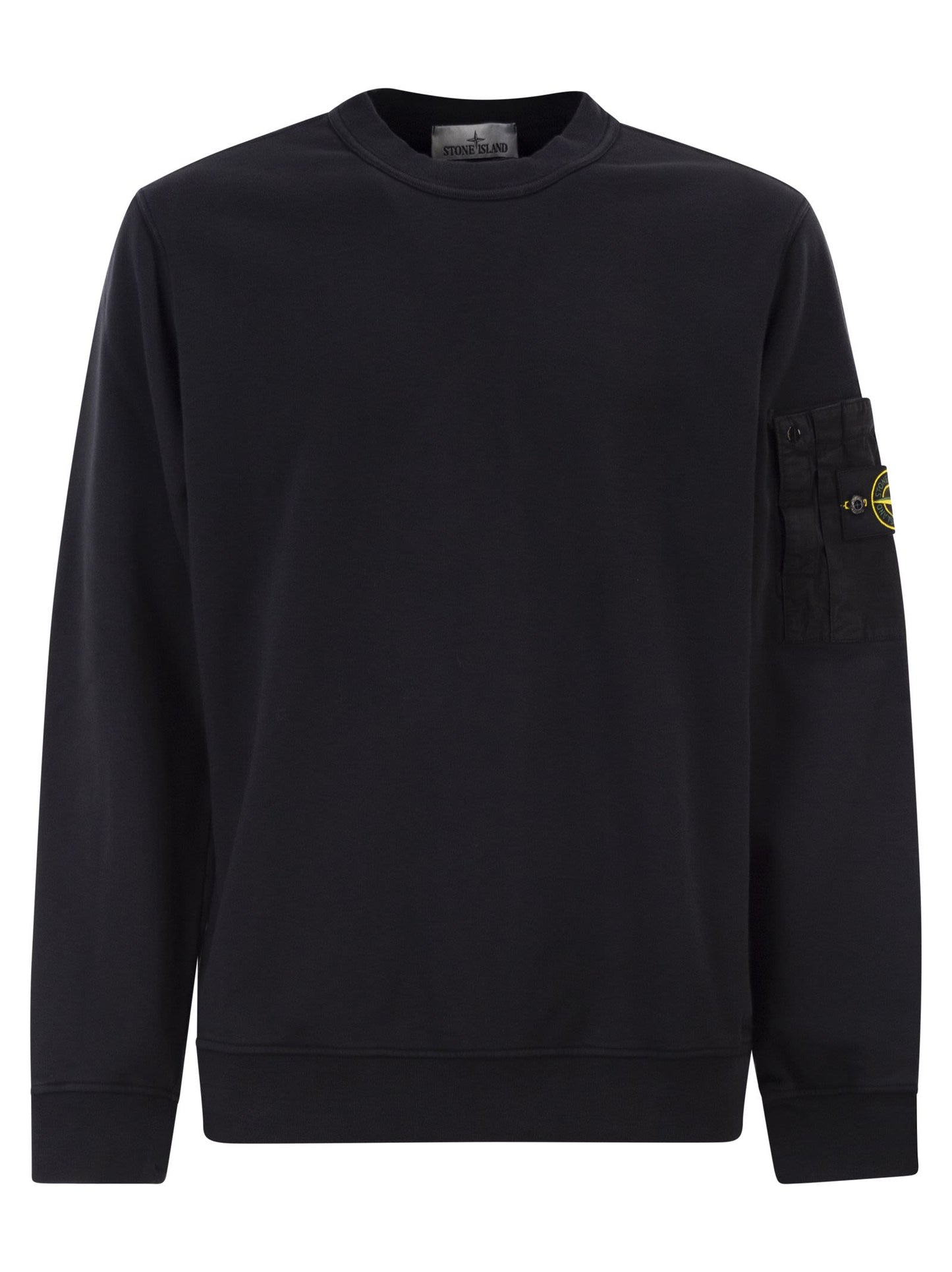 Stone Island Men Regular Fit Crew Neck Sweatshirt With Seasonal Pocket STONE ISLAND