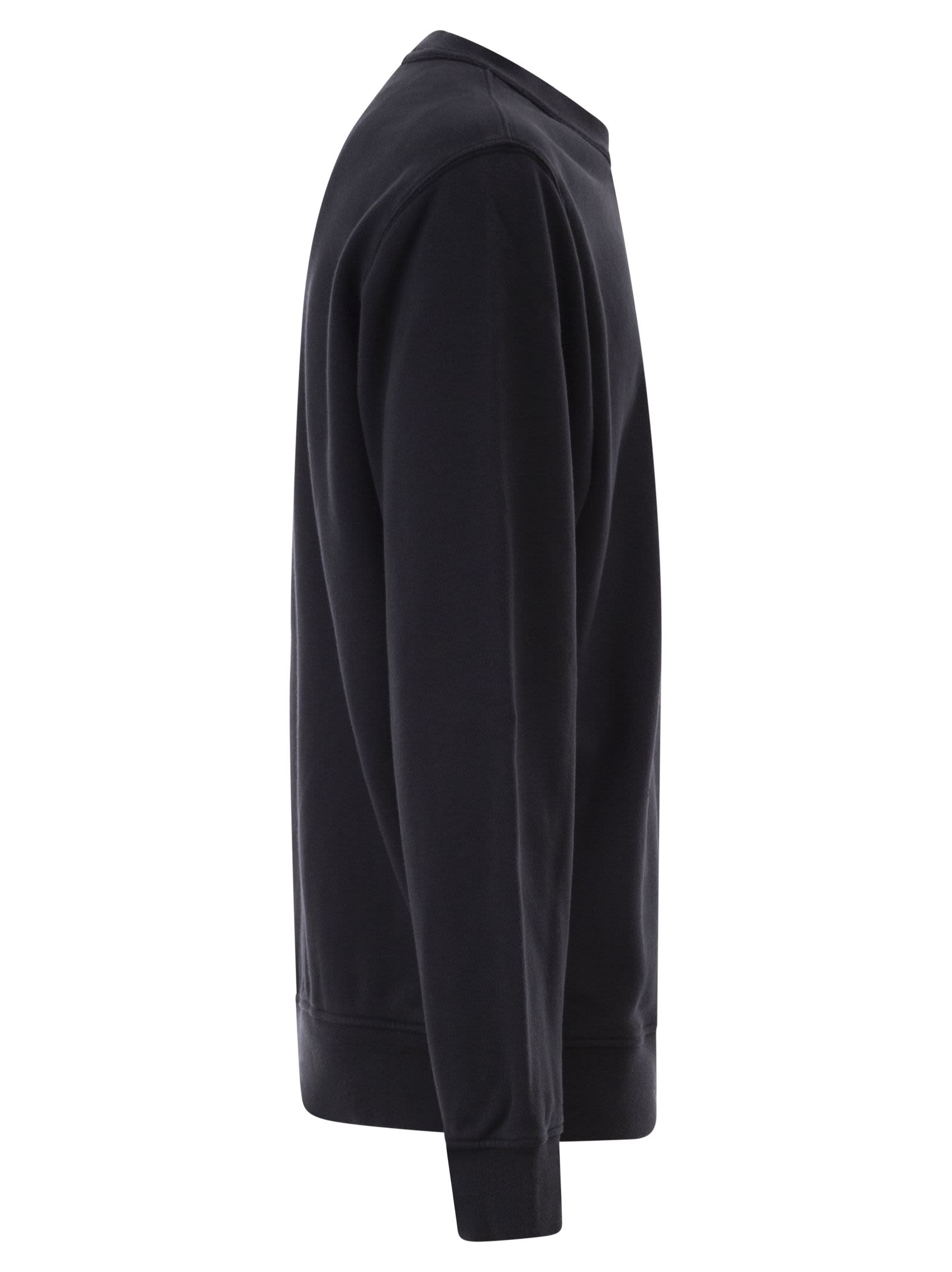Stone Island Men Regular Fit Crew Neck Sweatshirt With Seasonal Pocket STONE ISLAND