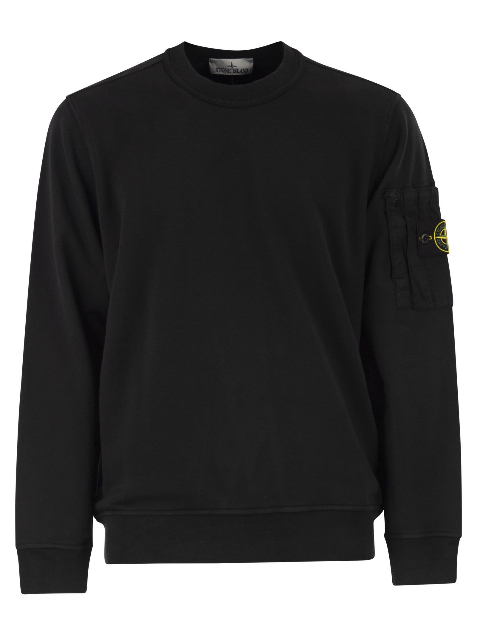 Stone Island Men Regular Fit Crew Neck Sweatshirt With Seasonal Pocket STONE ISLAND