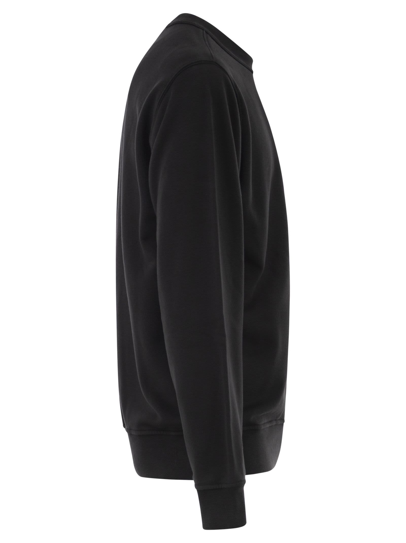 Stone Island Men Regular Fit Crew Neck Sweatshirt With Seasonal Pocket STONE ISLAND