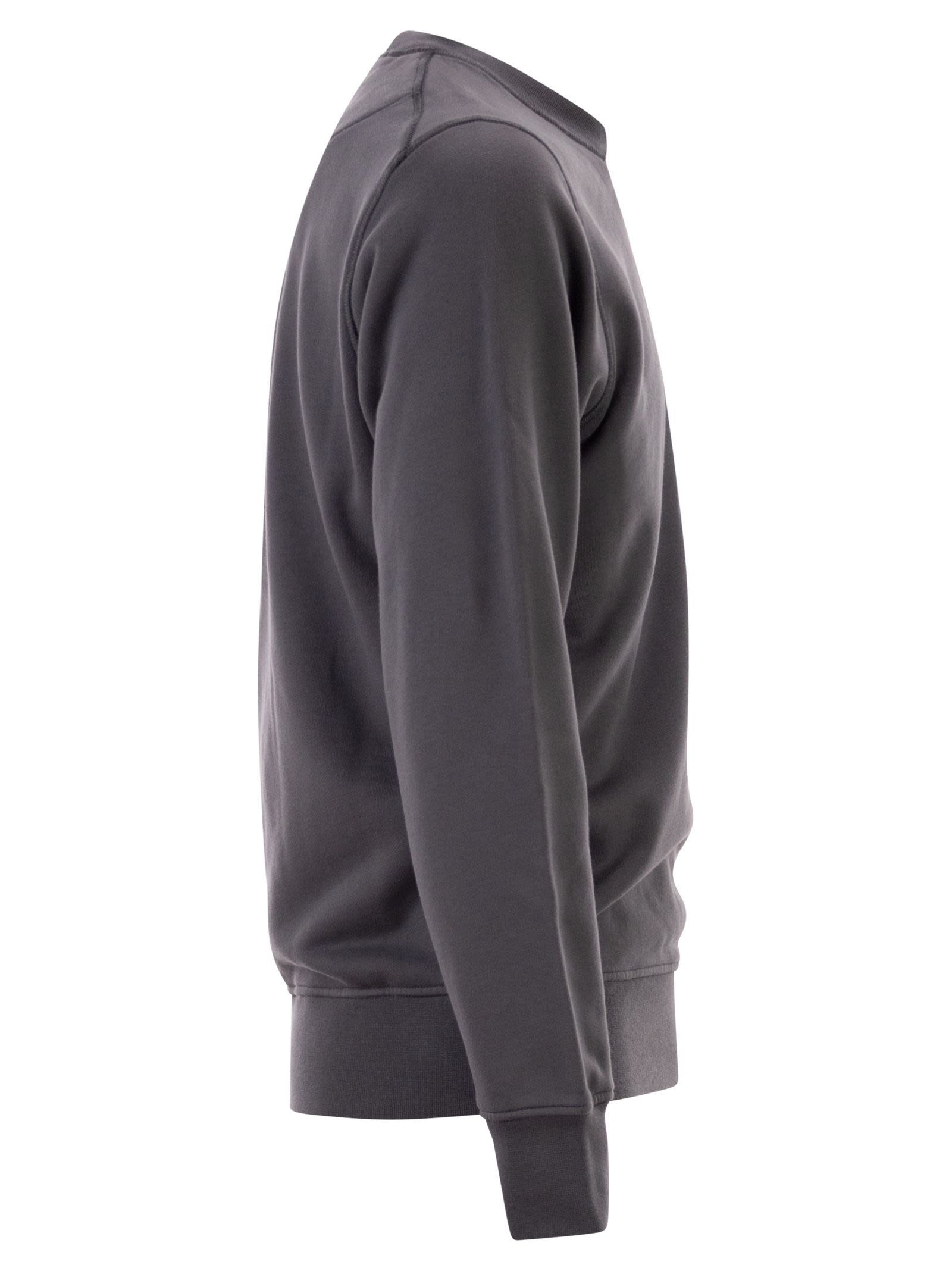 Stone Island Men Regular Fit Crew Neck Sweatshirt With Raglan Sleeves STONE ISLAND