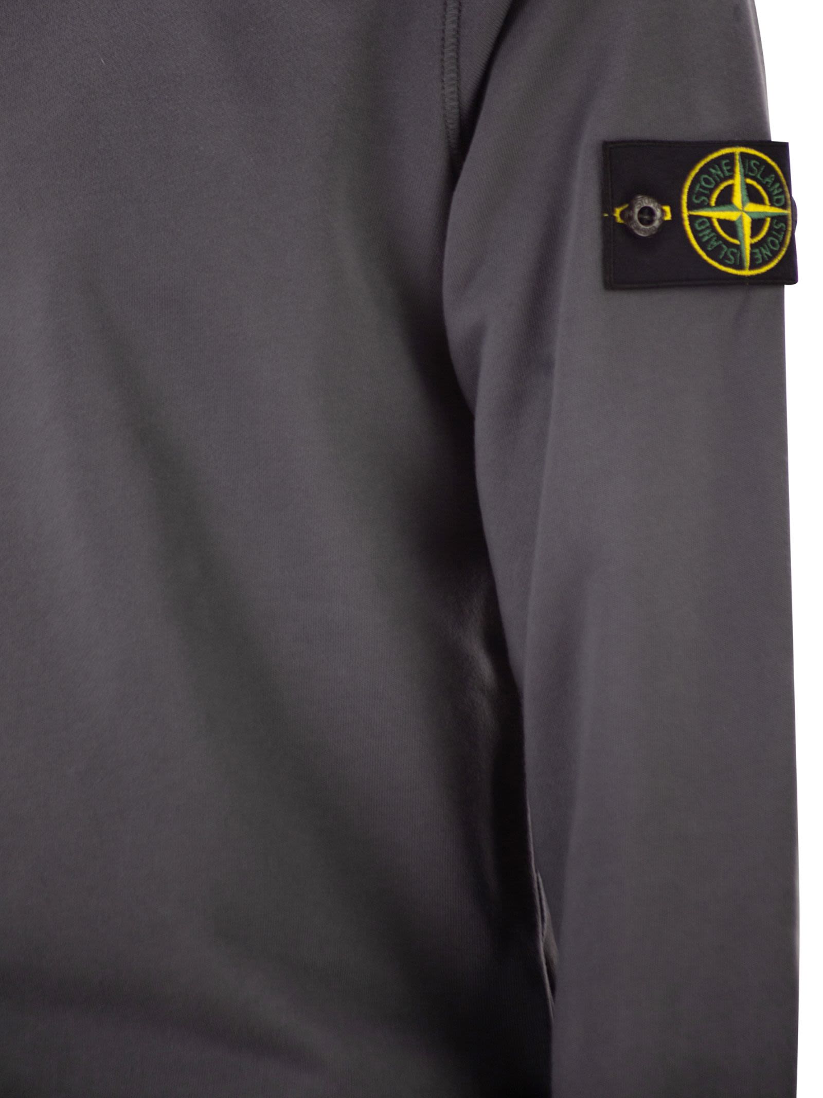 Stone Island Men Regular Fit Crew Neck Sweatshirt With Raglan Sleeves STONE ISLAND