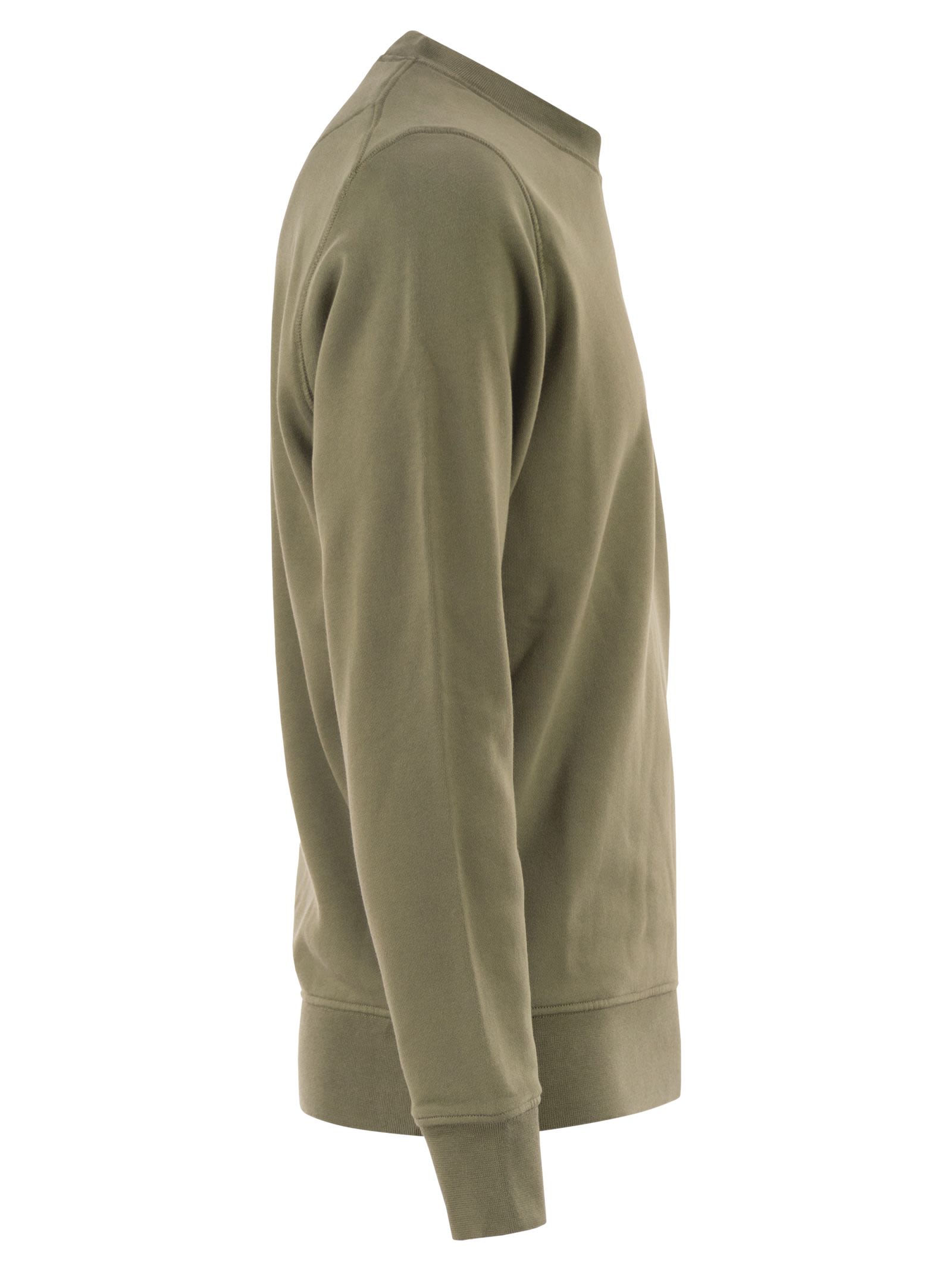 Stone Island Men Regular Fit Crew Neck Sweatshirt With Raglan Sleeves STONE ISLAND