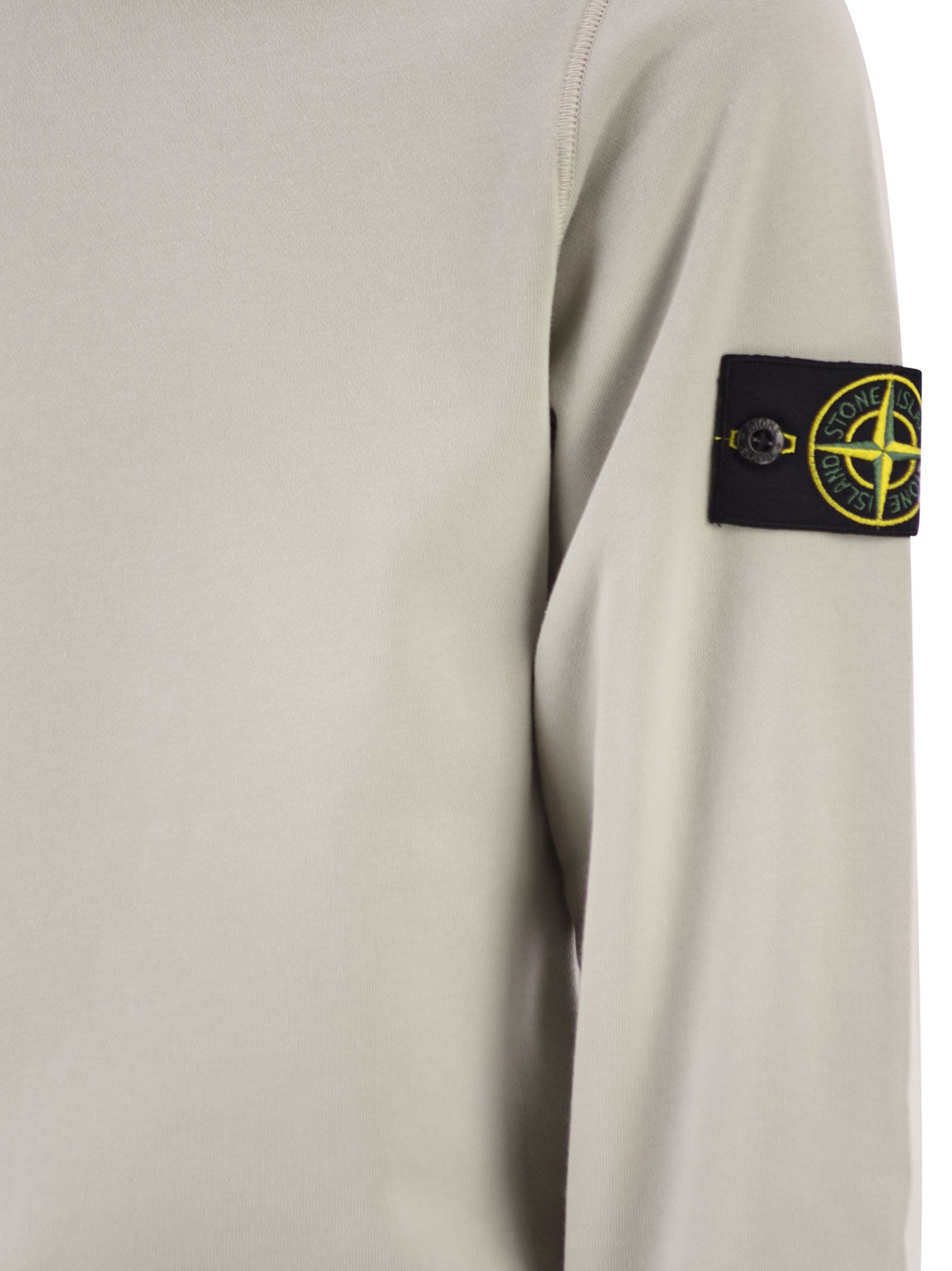 Stone Island Men Regular Fit Crew Neck Sweatshirt With Raglan Sleeves STONE ISLAND