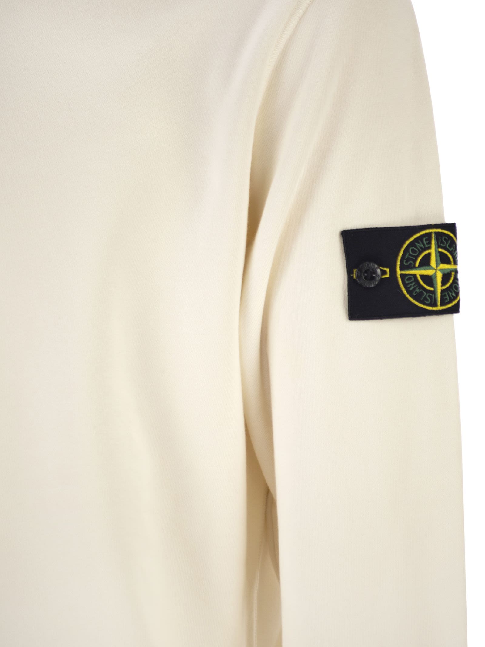 Stone Island Men Regular Fit Crew Neck Sweatshirt With Raglan Sleeves STONE ISLAND