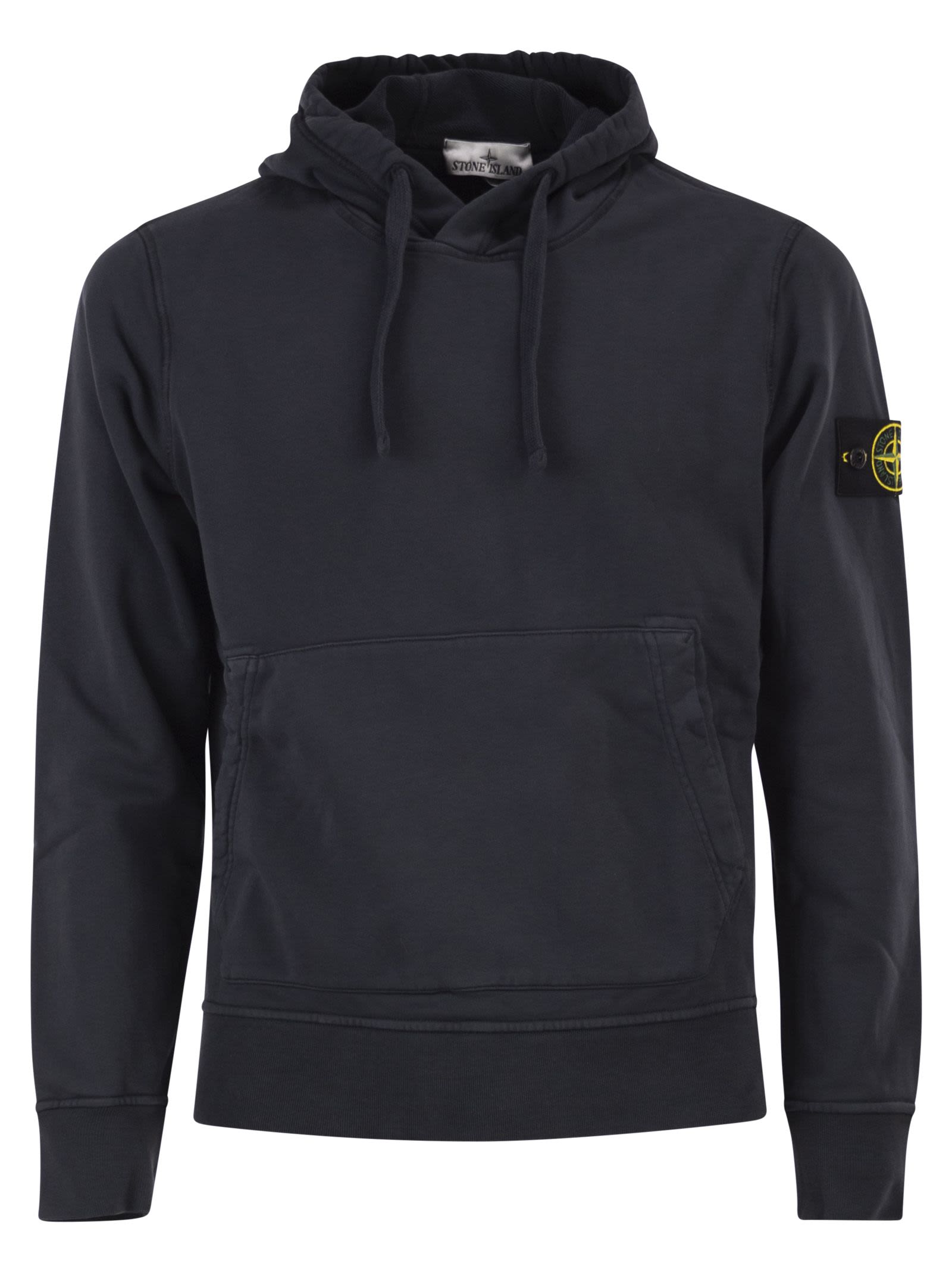 Stone Island Men Regular Fit Sweatshirt With Hood And Kangaroo Pocket STONE ISLAND
