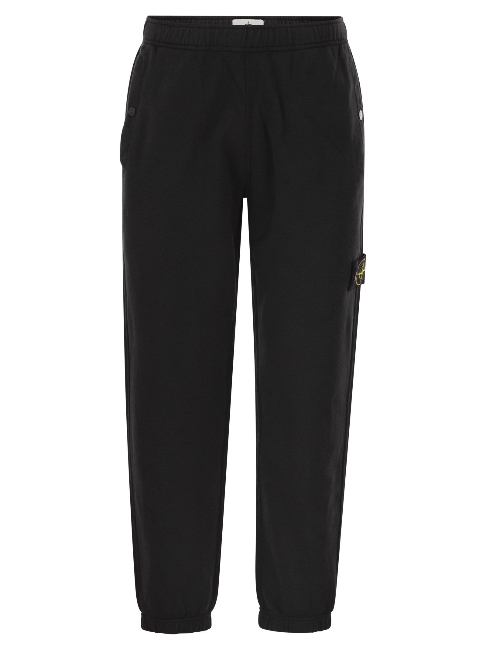 Stone Island Men Regular Fit Jogger Trousers With Seasonal Pocket STONE ISLAND