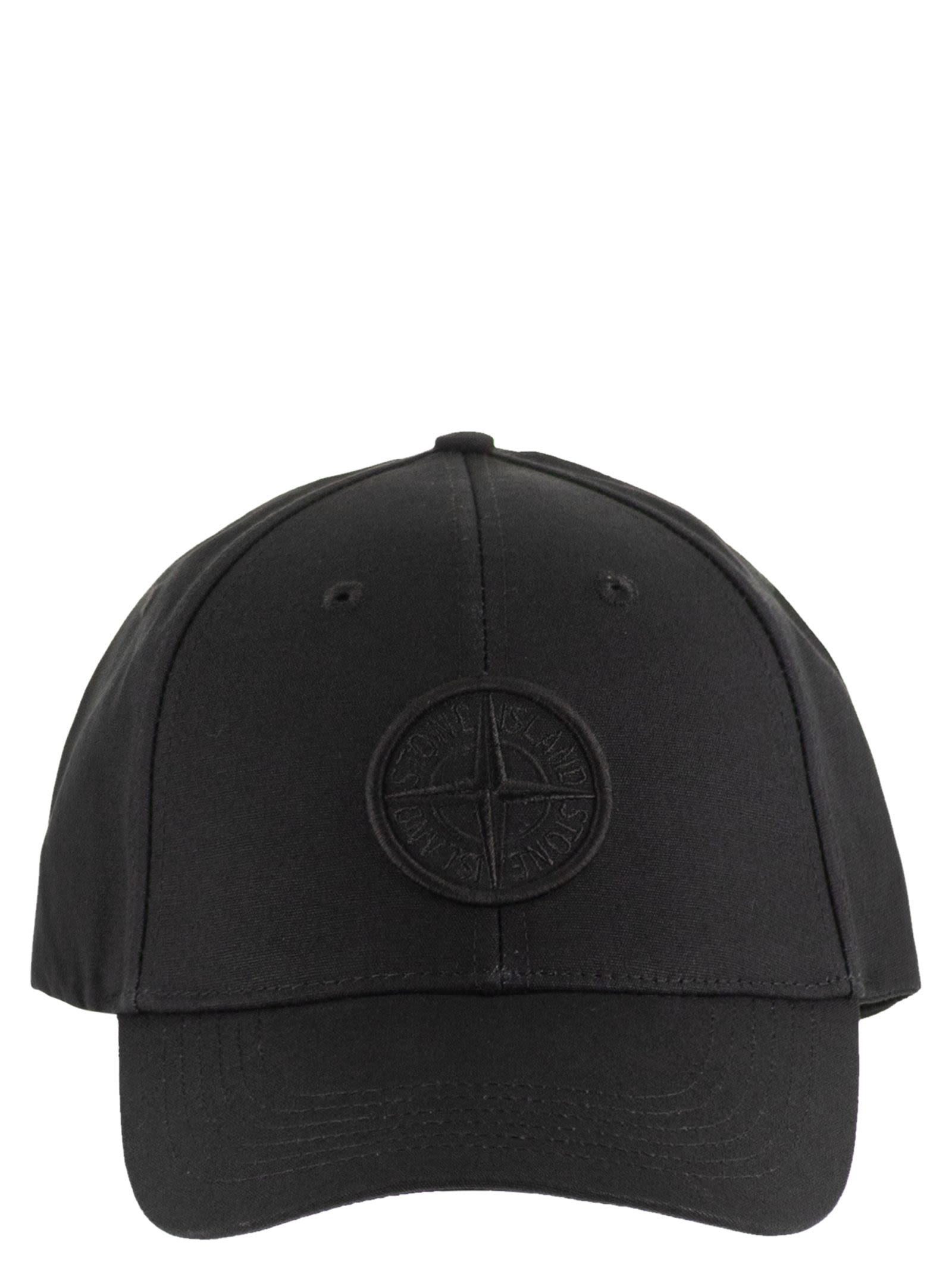 Stone Island Men Cap With Embroidered Compass Logo STONE ISLAND