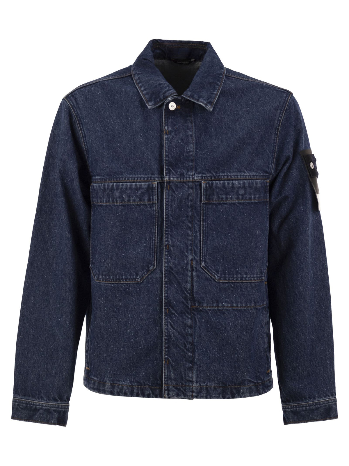 Stone Island Men Denim Jacket With Patch Pockets STONE ISLAND