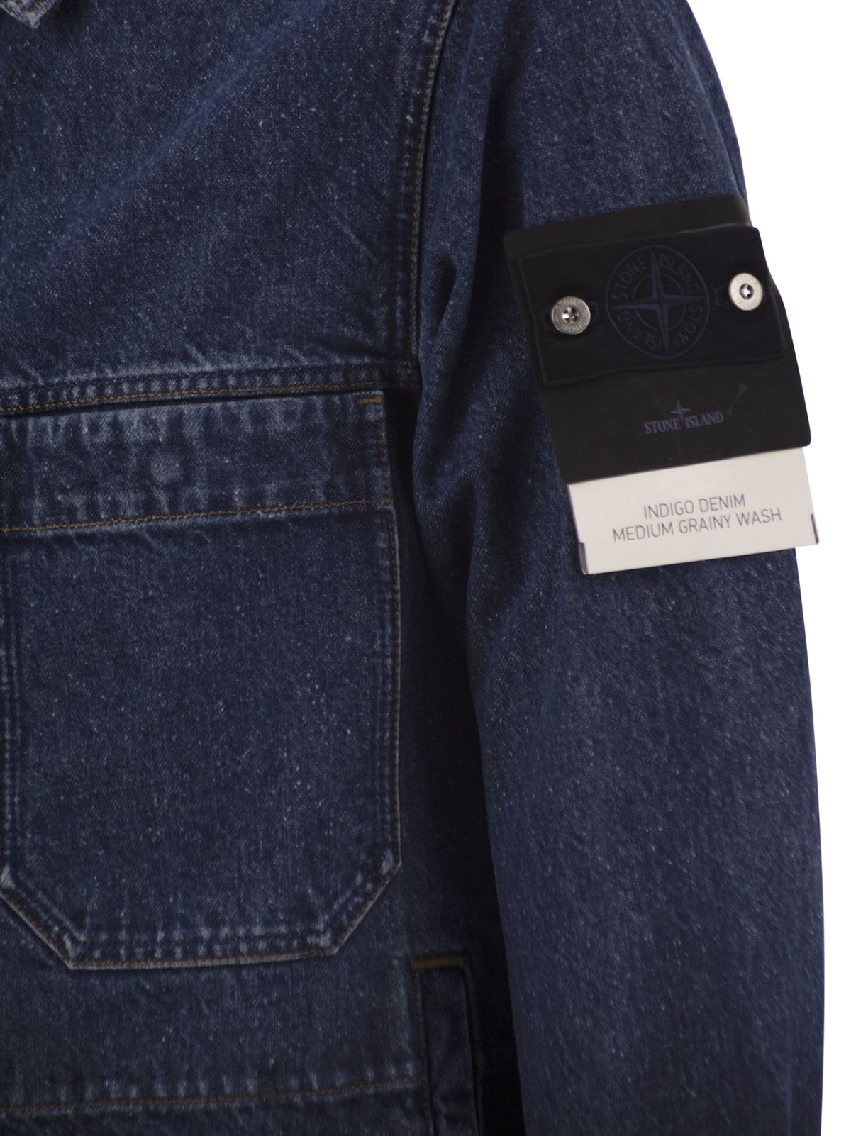 Stone Island Men Denim Jacket With Patch Pockets STONE ISLAND