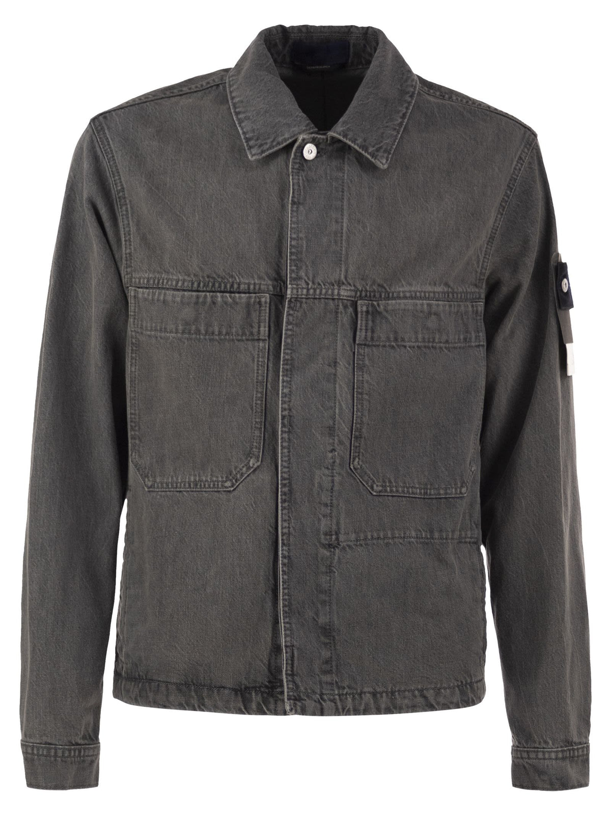 Stone Island Men Denim Jacket With Patch Pockets STONE ISLAND