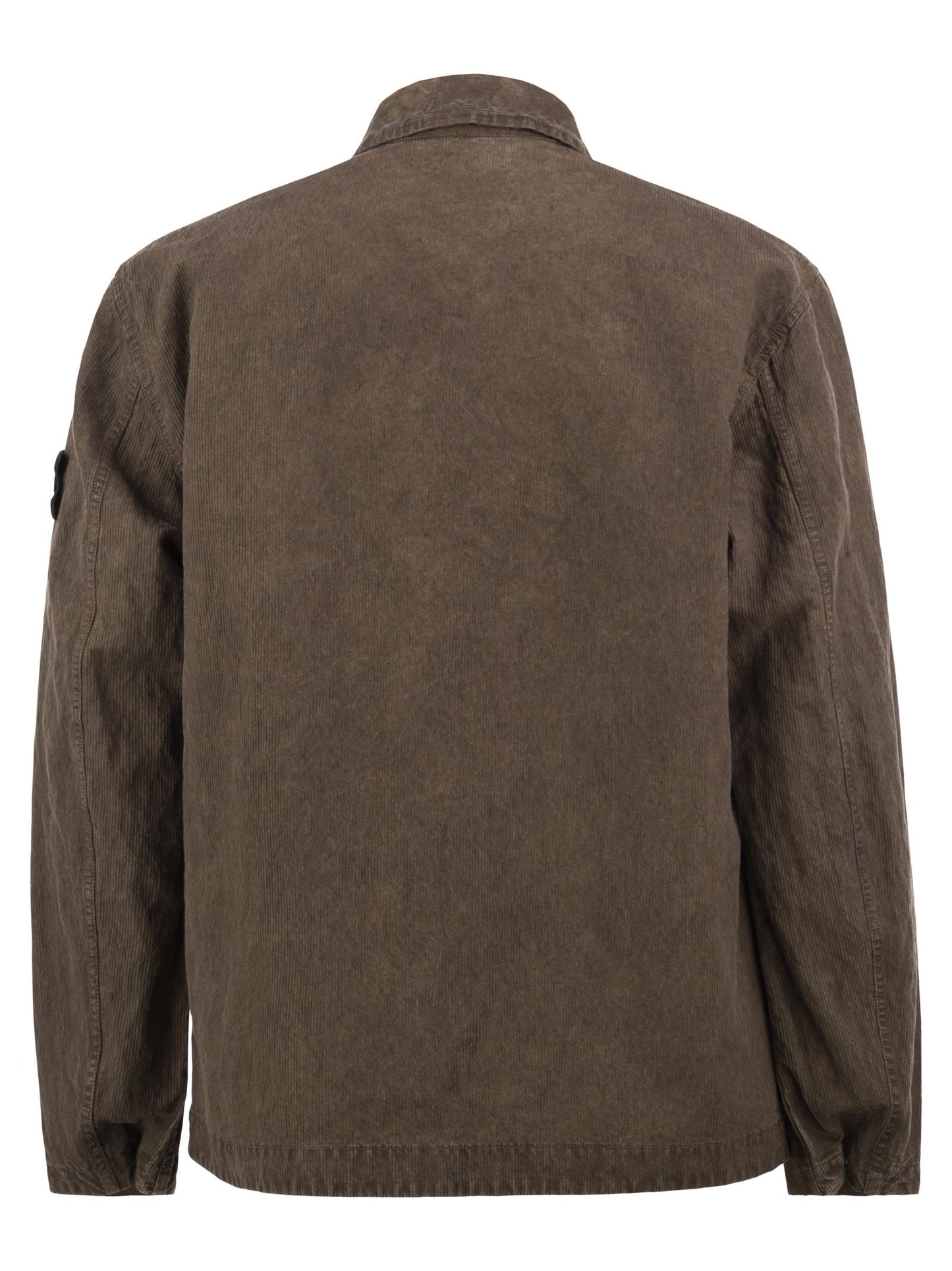 Stone Island Men Corduroy Overshirt With Compass Badge STONE ISLAND