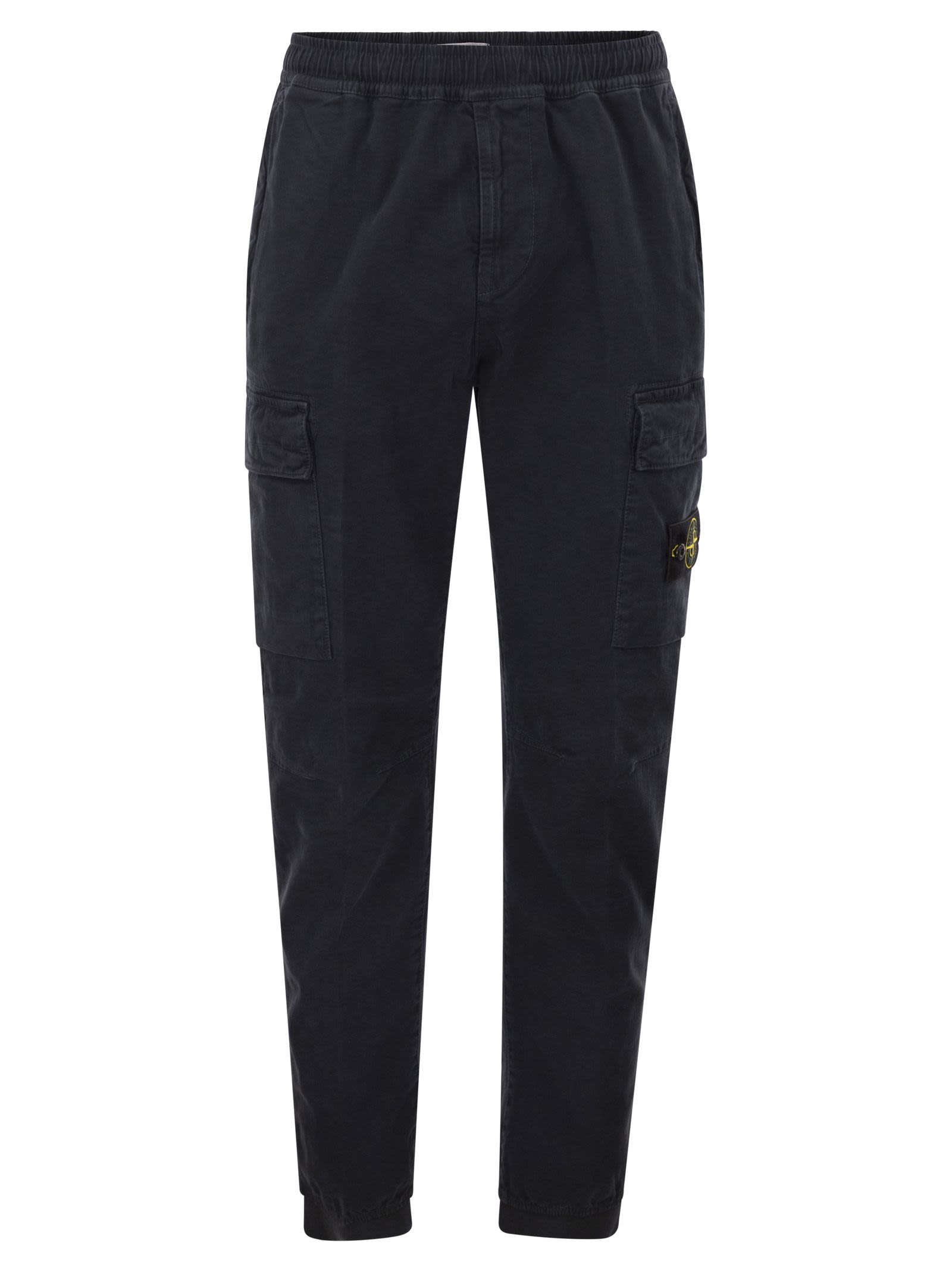 Stone Island Men Cargo Trousers In Cotton Twill STONE ISLAND