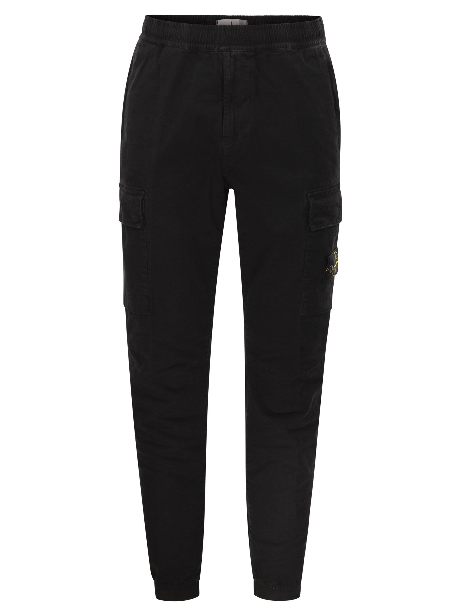 Stone Island Men Cargo Trousers In Cotton Twill STONE ISLAND
