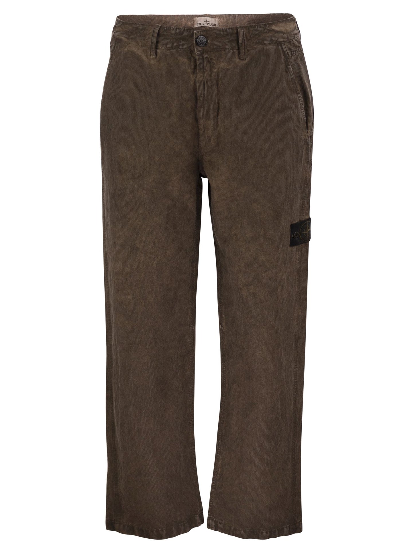 Stone Island Men Garment-Dyed Corduroy Trousers STONE ISLAND